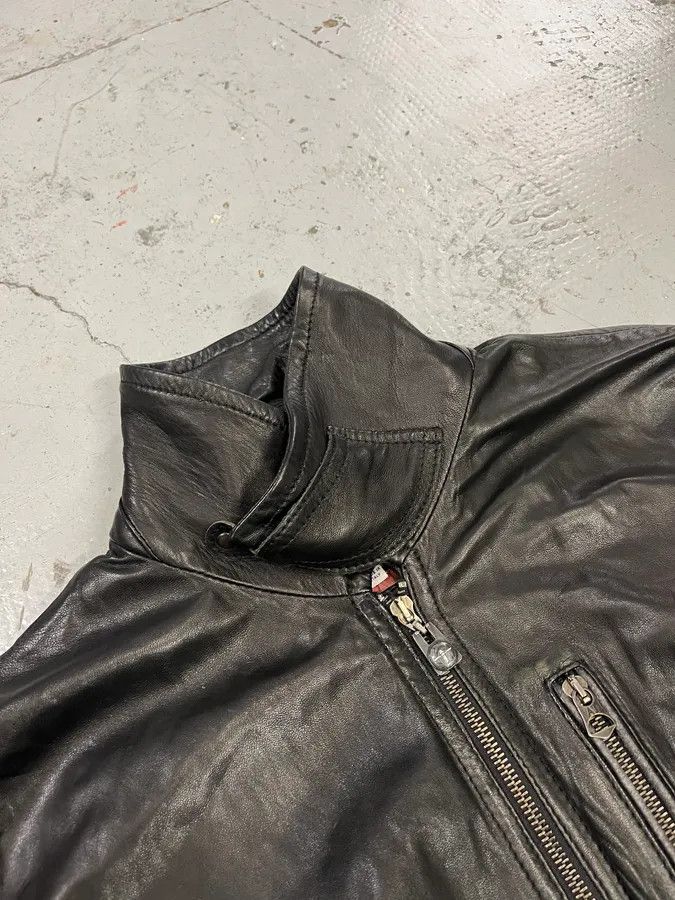 Armani 2000s Armani Black Leather Bomber Jacket Size US M / EU 48-50 / 2 - 5 Thumbnail