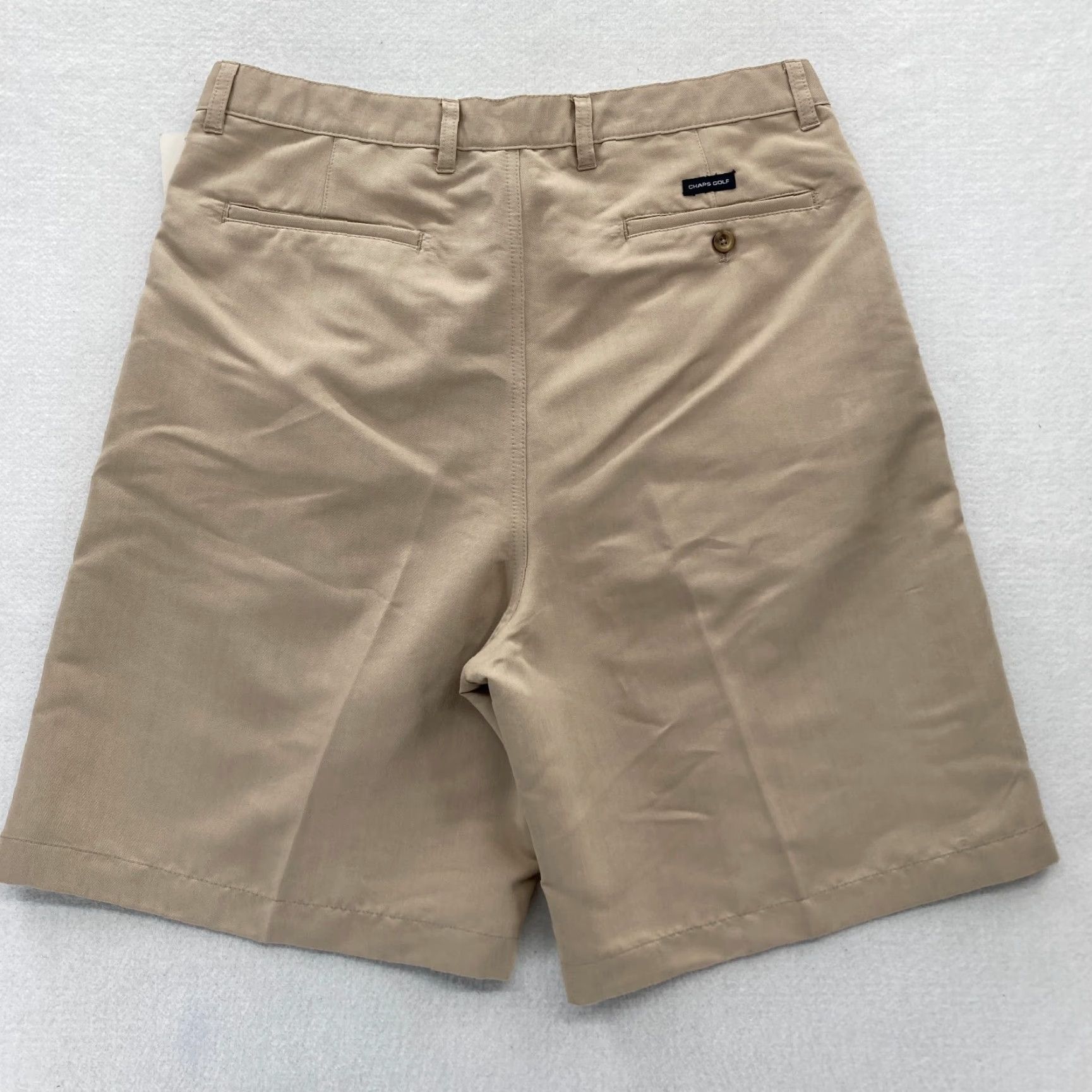 Chaps Chaps Golf Shorts Mens 38 Beige Khaki Cotton Blend Pleated Chino Outdoors NWT Size US 38 / EU 54 - 7 Thumbnail