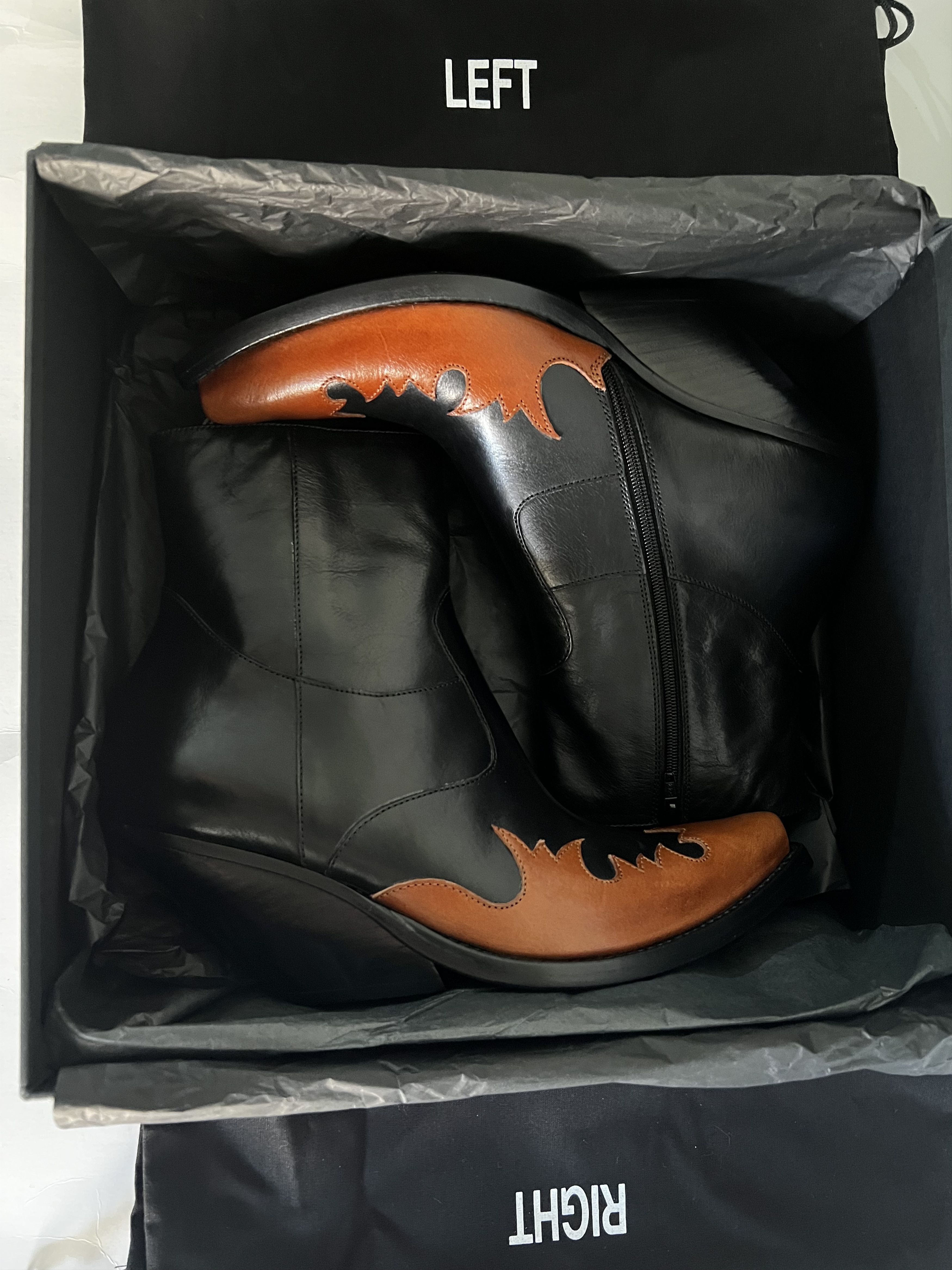 Vetements Vetements - Leather Ankle Cowgirl Boots Size US 8 / IT 38 - 2 Thumbnail
