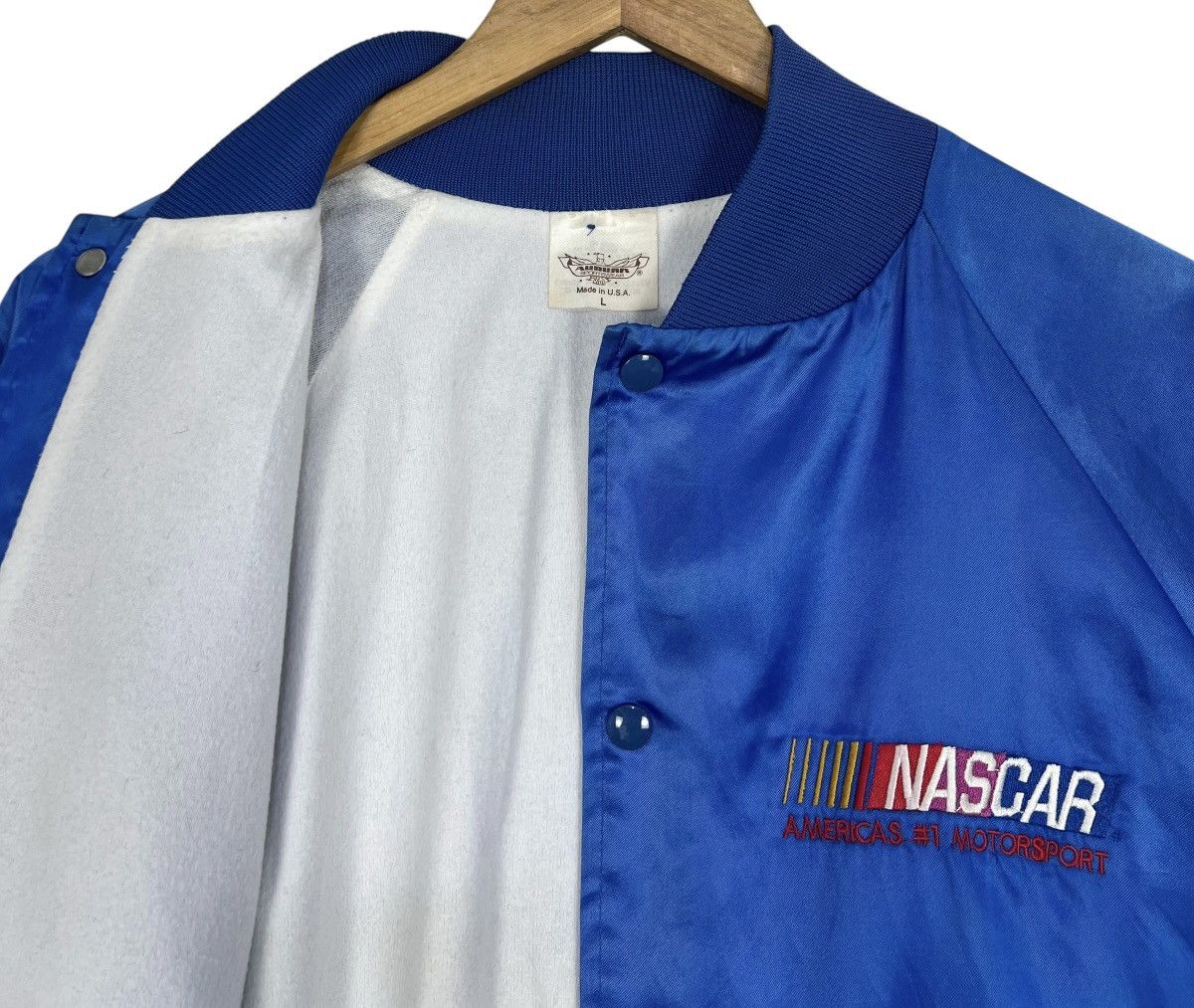 NASCAR Vintage NASCAR American #1 Motorsport Satin Blue Jacket Size US L / EU 52-54 / 3 - 9 Thumbnail