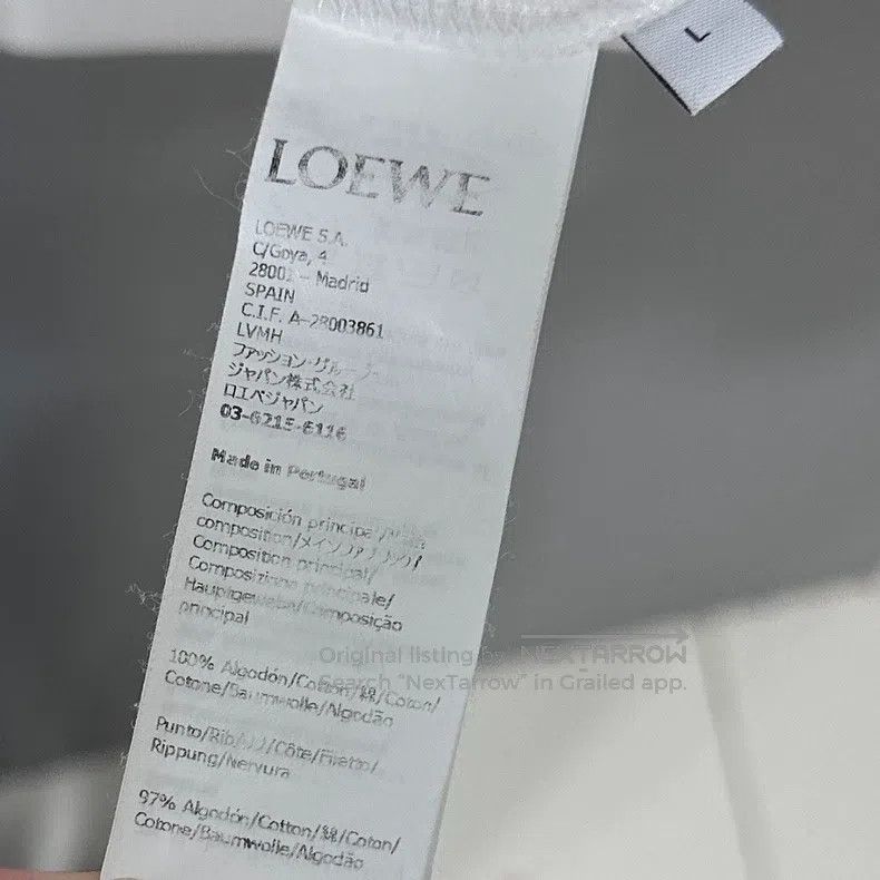 Loewe Loewe White logo mosaic short-sleeve T-shirt Size L / US 10 / IT 46 - 5 Thumbnail