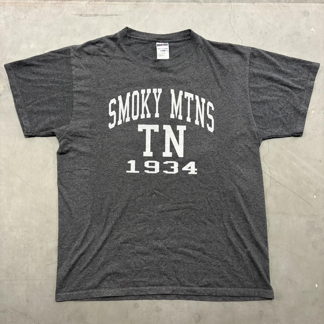 Vintage Crazy Vintage Y2K/2000s Smokey Mountains Tennessee Grey Graphic Tee! Size US L / EU 52-54 / 3 - 1 Thumbnail