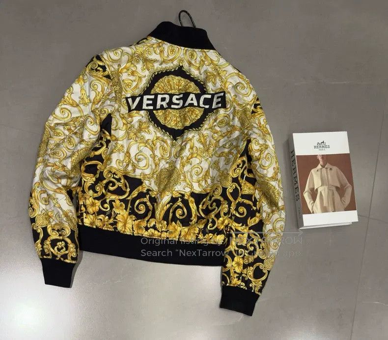 Versace Versace Black gold baroque men's cotton jacket jacket Size US M / EU 48-50 / 2 - 1 Thumbnail