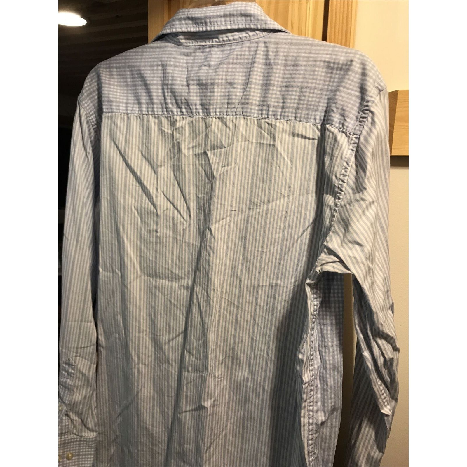 Robert Graham Robert Graham Men’s L Blue Check Striped Button Cotton Shirt Size US L / EU 52-54 / 3 - 10 Thumbnail