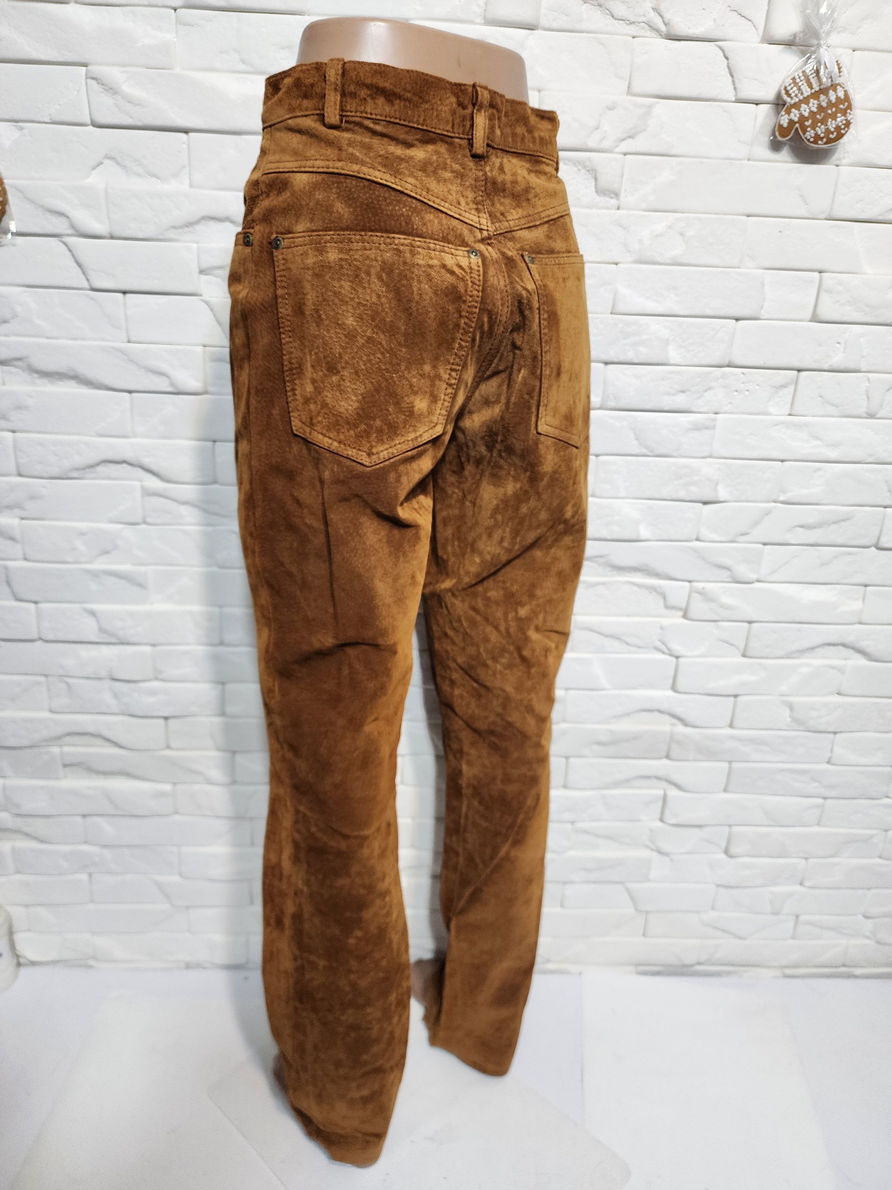 Other Brown Suede Pants - Denim Cut Men's Leather Pants. Size US 28 / EU 44 - 7 Thumbnail