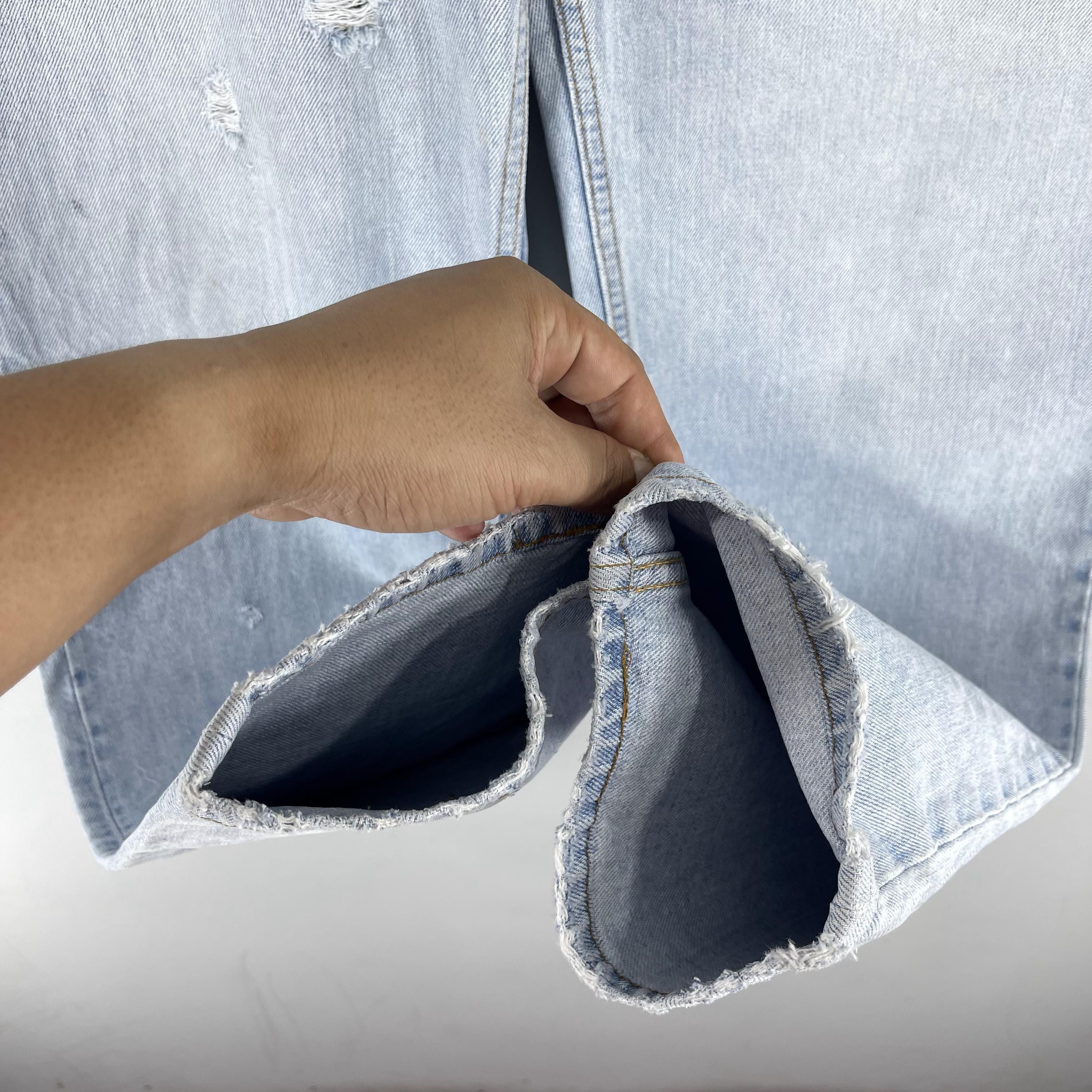 Levi's × Vintage W36 L35 Vintage Distressed Levis 550 Ripped Jeans Size US 36 / EU 52 - 6 Thumbnail