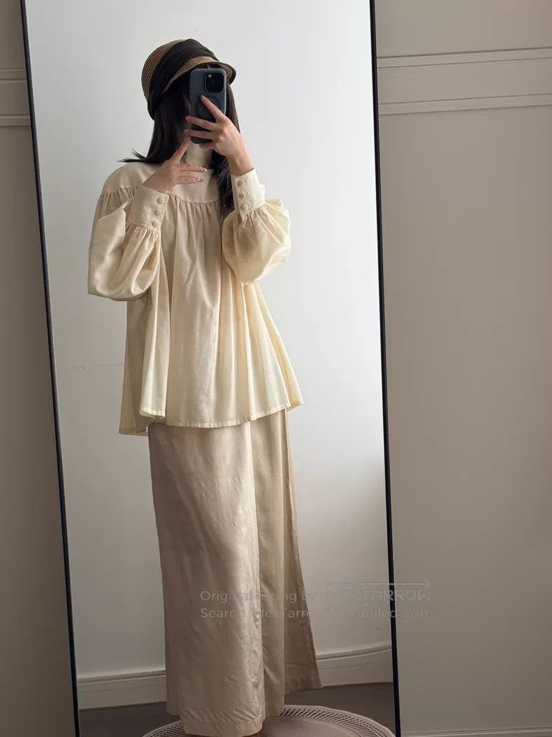 Comme des Garcons Comme des Garcons size M Silk Assembled Satin Straight Lon Size 23" - 5 Thumbnail