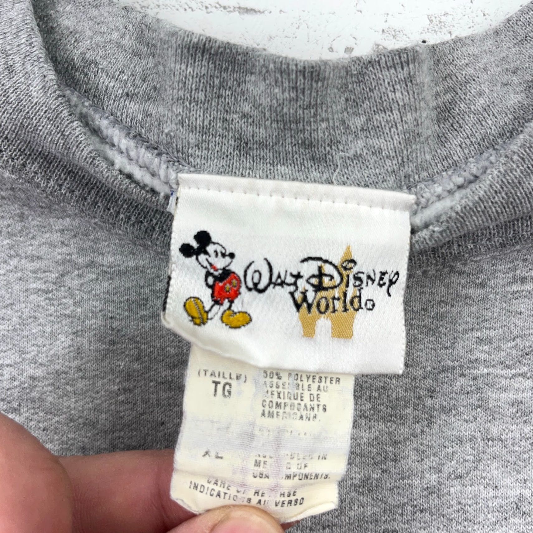 Disney VINTAGE Disney Sweatshirt Crewneck XL Gray Dopey Dwarf Y2K 2000s Retro Mens Size US XL / EU 56 / 4 - 7 Thumbnail