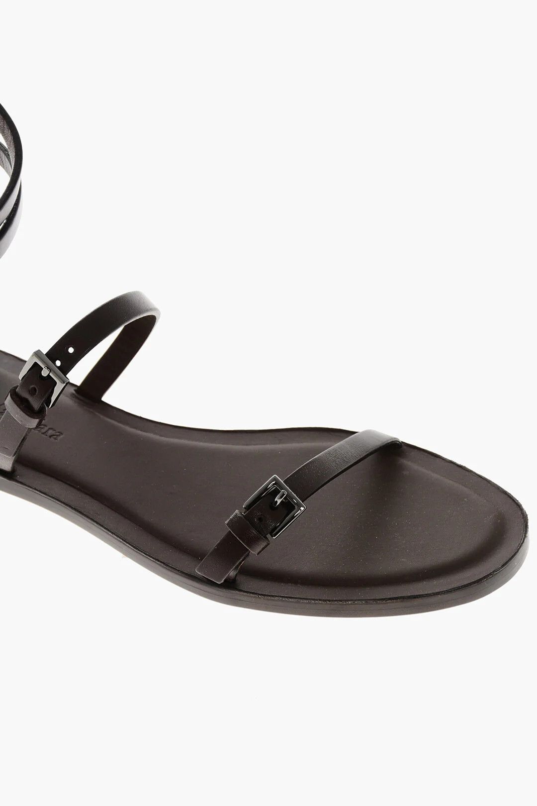 Max Mara og1mm0426 Leather Gladiator Sandals in Brown Size US 7 / IT 37 - 4 Thumbnail