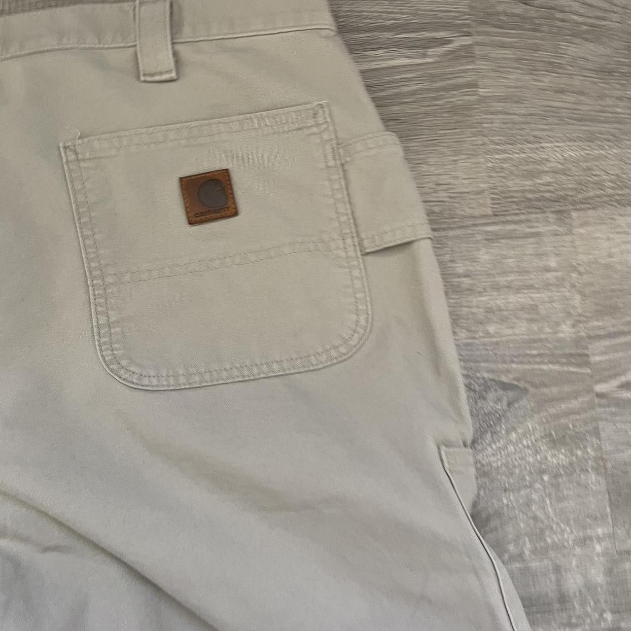 Carhartt × Vintage Vintage Y2K 90's Carhartt Beige Carpenter Shorts Size US 40 / EU 56 - 3 Thumbnail