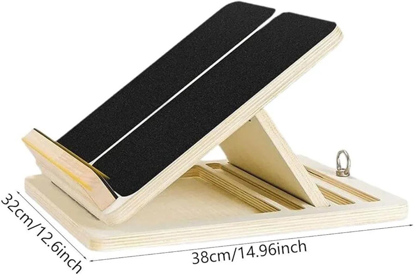 Other Wooden Slant Board Calf Stretcher W/Eyehook For Resist Bands Size ONE SIZE - 2 Thumbnail