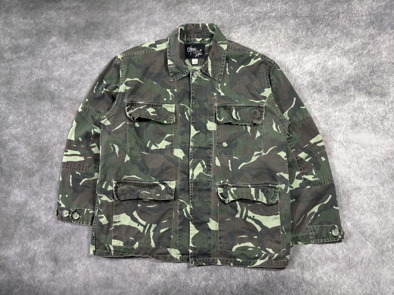 Vintage Vintage Military Chore Coat Camo 4 Pocket 90s Canvas Jacket Size US XS / EU 42 / 0 - 17 Thumbnail