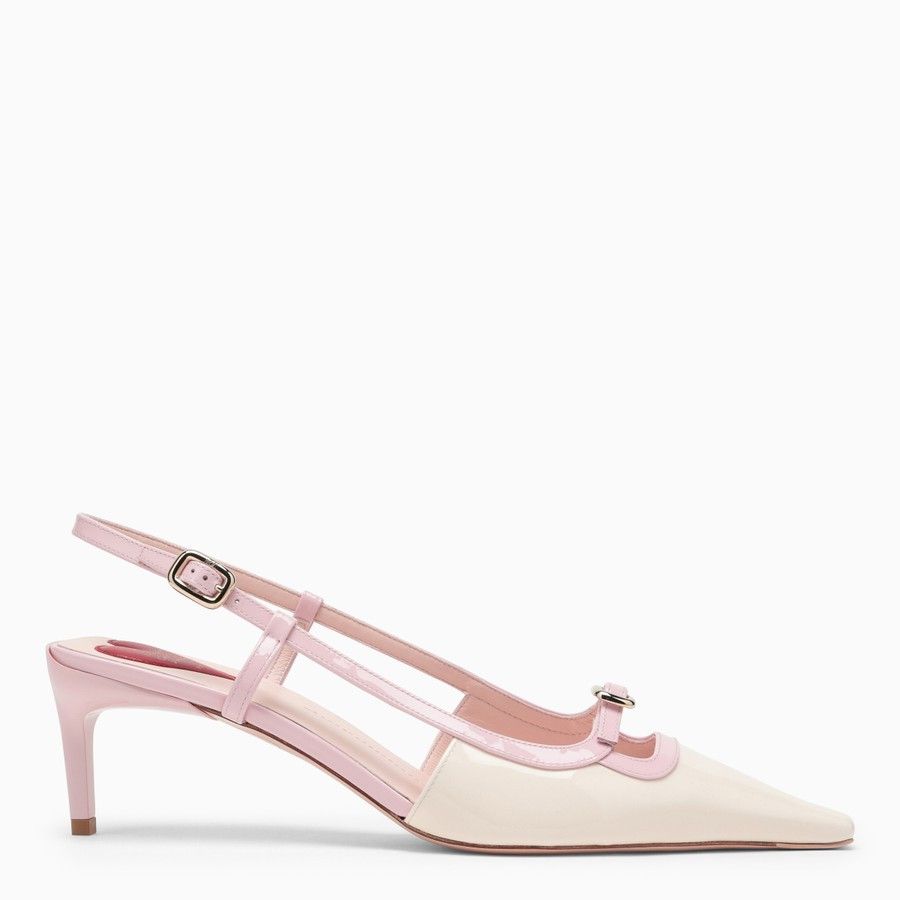image of Roger Vivier O1D2Blof0124 Slingback In White Shoes, Women's (Size 8)