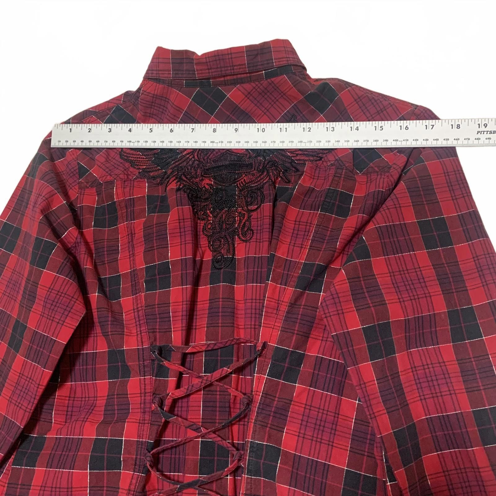 Harley Davidson Harley Davidson Red Plaid Flannel Shirt Corset Back L Size US L / EU 52-54 / 3 - 4 Thumbnail