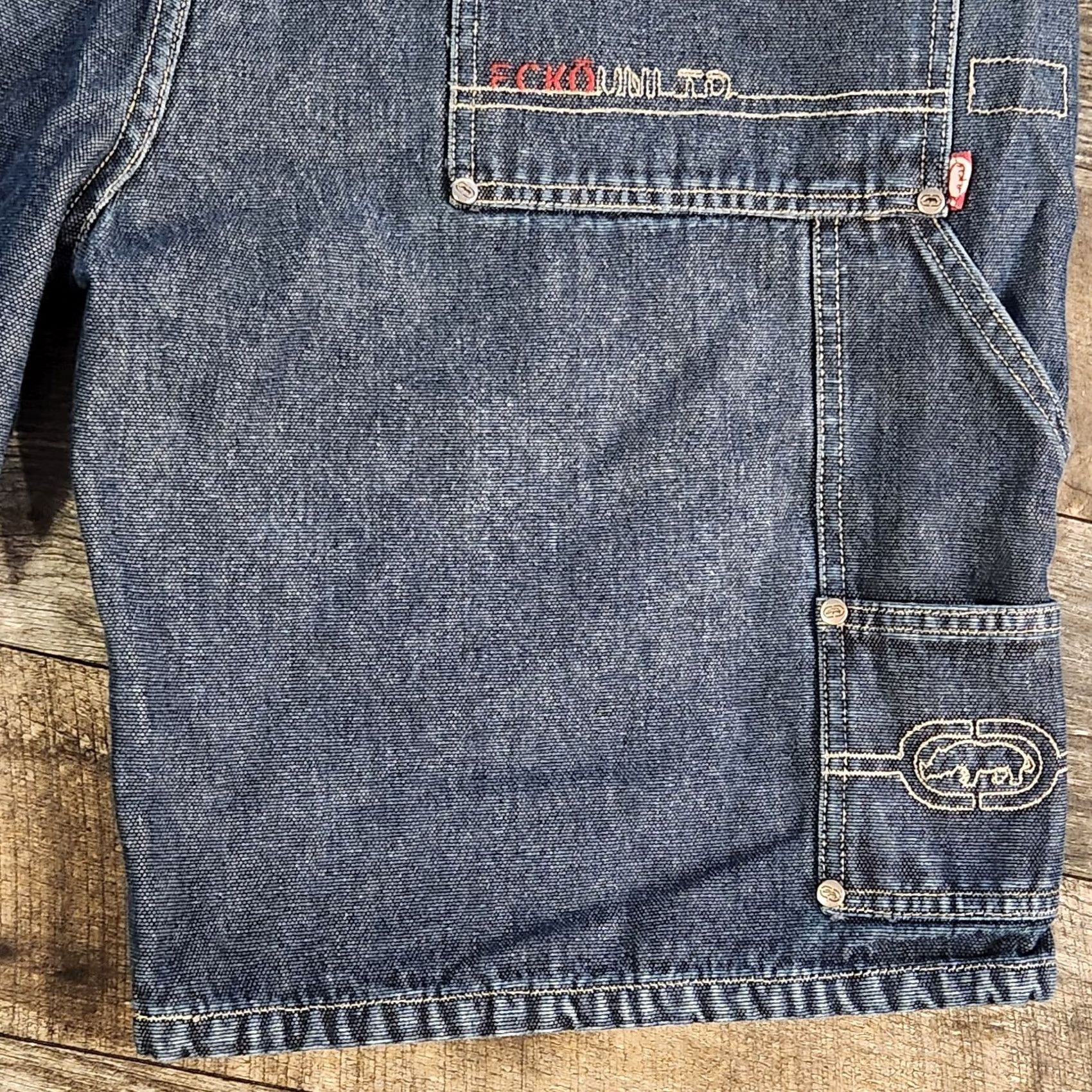 Ecko Unltd. Vintage Ecko Unltd Shorts Mens 38 Denim Baggy Carpenter Hip Hop Skater 90s - Pre-Owned Size US 38 / EU 54 - 2 Thumbnail