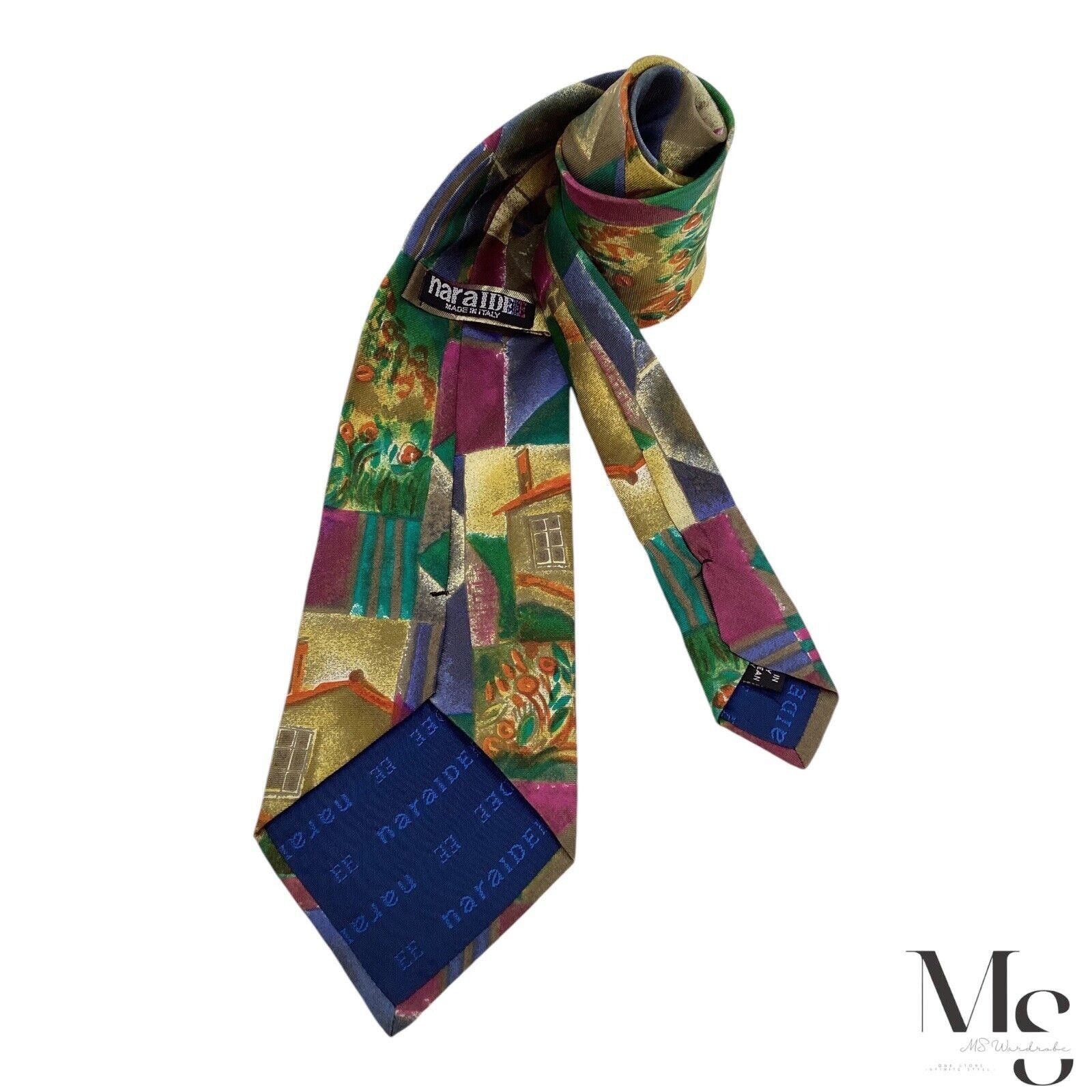 Other NARAIDE Multicolor Art Print Luxury Silk Tie Made In Italy W Size ONE SIZE - 2 Thumbnail