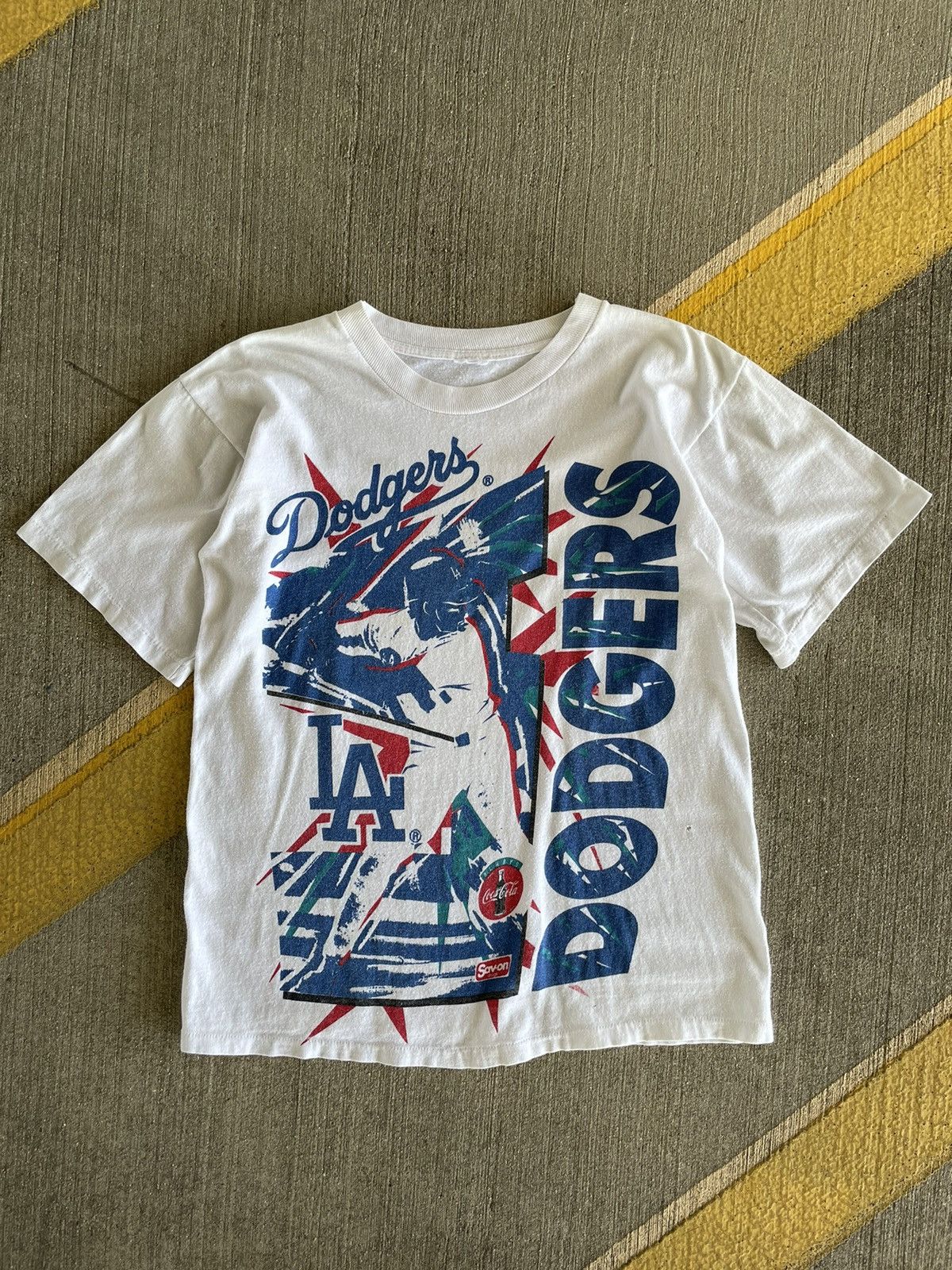 CustomCat La Dodgers Retro MLB T-Shirt White / S