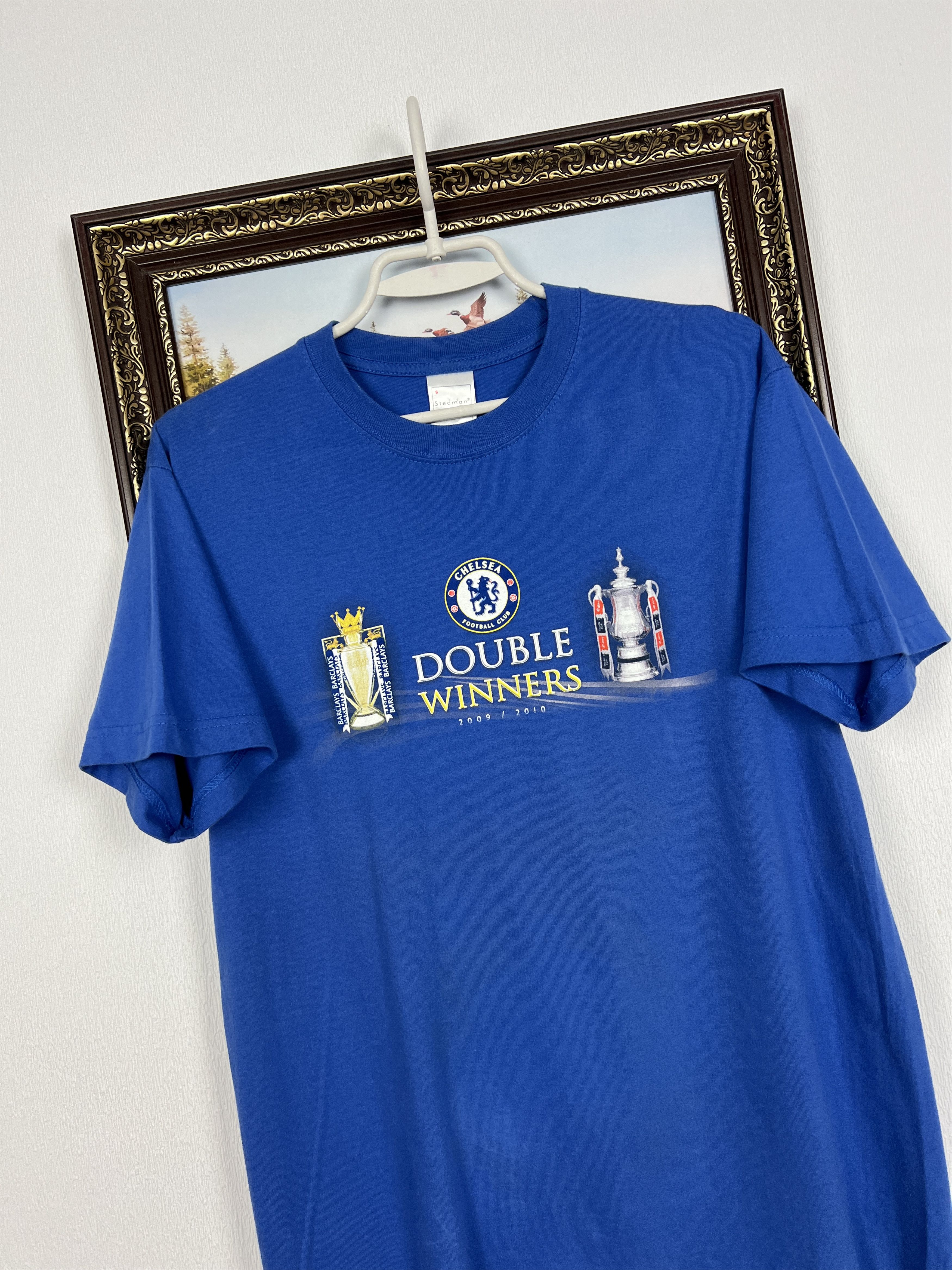Vintage Chelsea 2009 Double Winners Football Shirt Soccer Tee Size US S / EU 44-46 / 1 - 4 Thumbnail