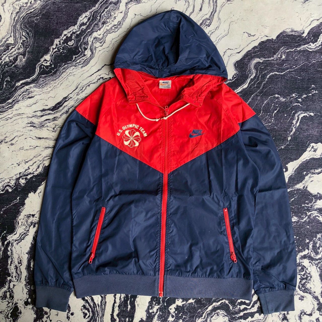 Nike Vintage Nike USA Olympic Team Windbreaker Jacket Size US XL / EU 56 / 4 - 1 Thumbnail
