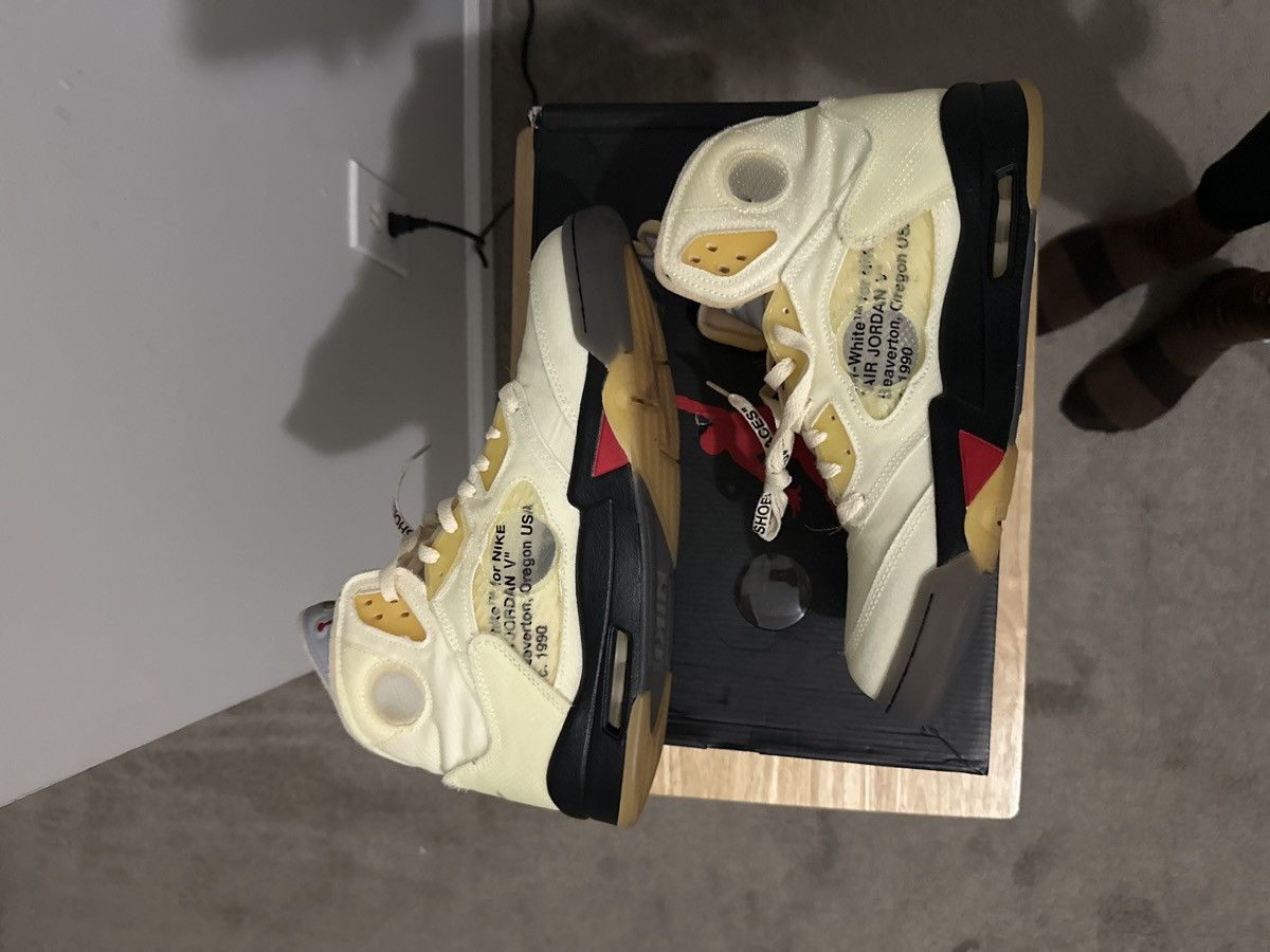 Nike × Off-White OFF WHITE RETRO 5 SAIL Size US 12 / EU 45 - 6 Thumbnail