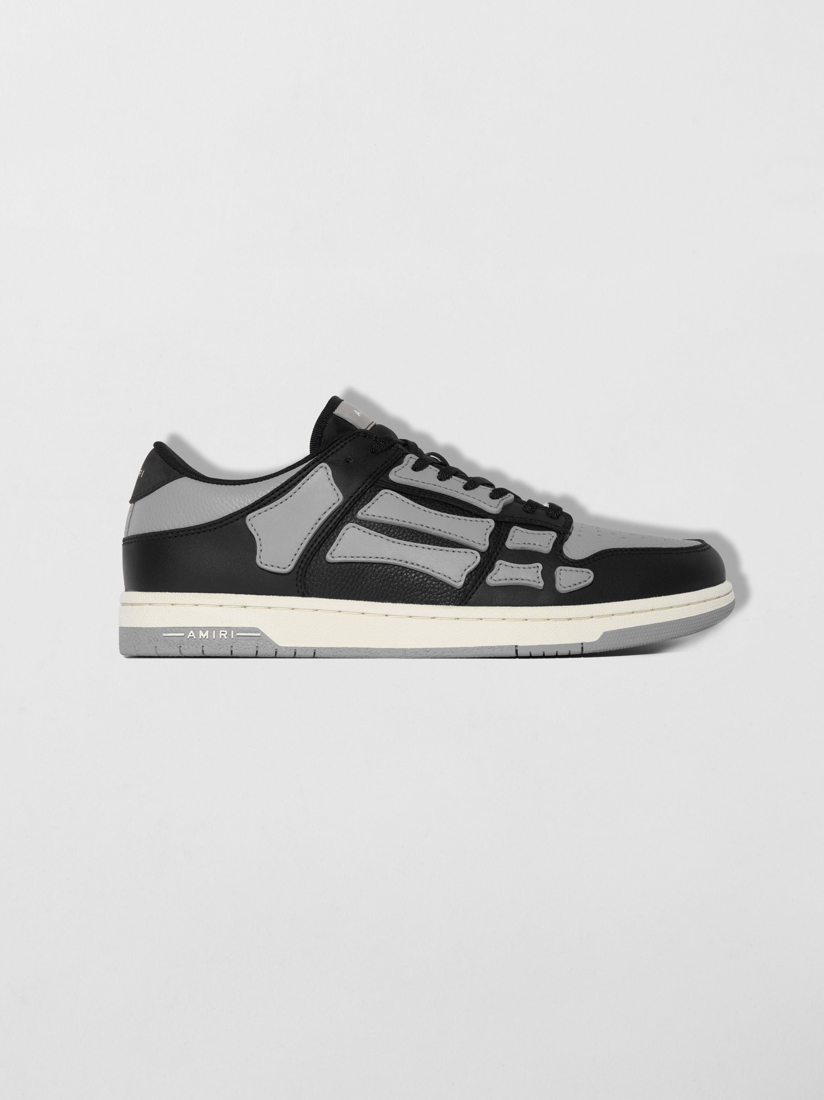 Amiri oc11z0126 Skelton Low-Top Sneakers in Black/Grey Size US 12 / EU 45 - 1 Thumbnail