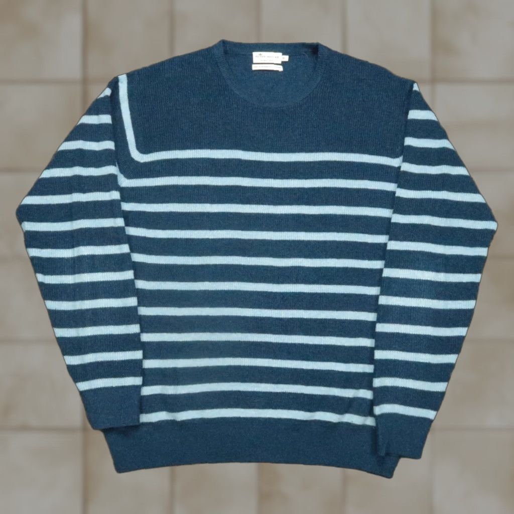 Peter Millar **Peter Millar Men's XL Blue Linen Wool Striped Crewneck Sweater** User: Peter Millar Men's XL Blue Linen Wool Striped Crewneck Sweater Size US XL / EU 56 / 4 - 1 Thumbnail