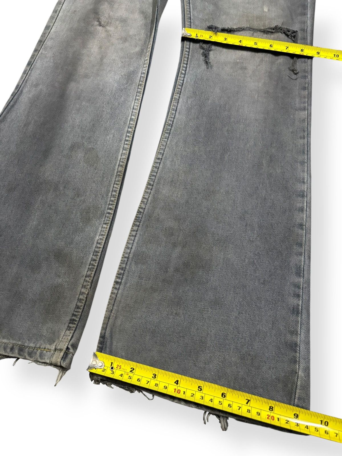 Levi's Vintage 90s Levis 517 Blue-Gray Faded Flare Distressed Jeans Size US 33 - 18 Thumbnail