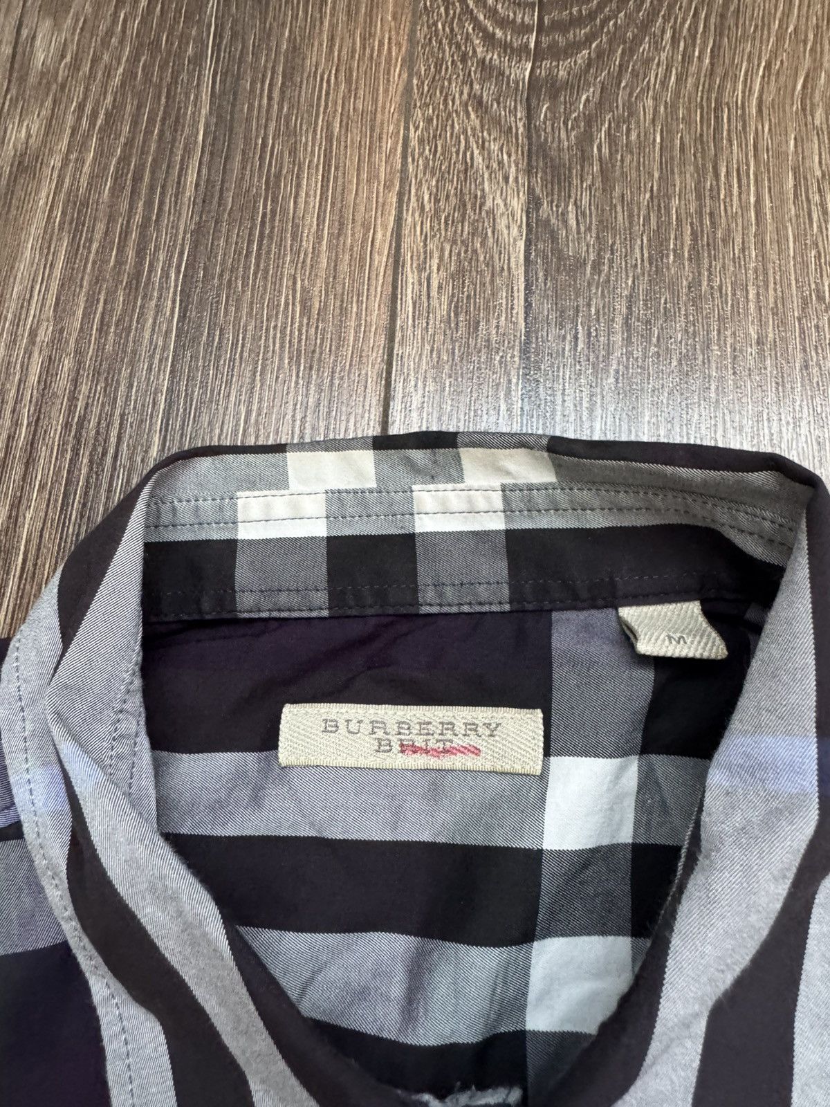 Burberry Burberry Brit Men's M Purple Check Long sleeve button up Shirt Size US M / EU 48-50 / 2 - 6 Thumbnail