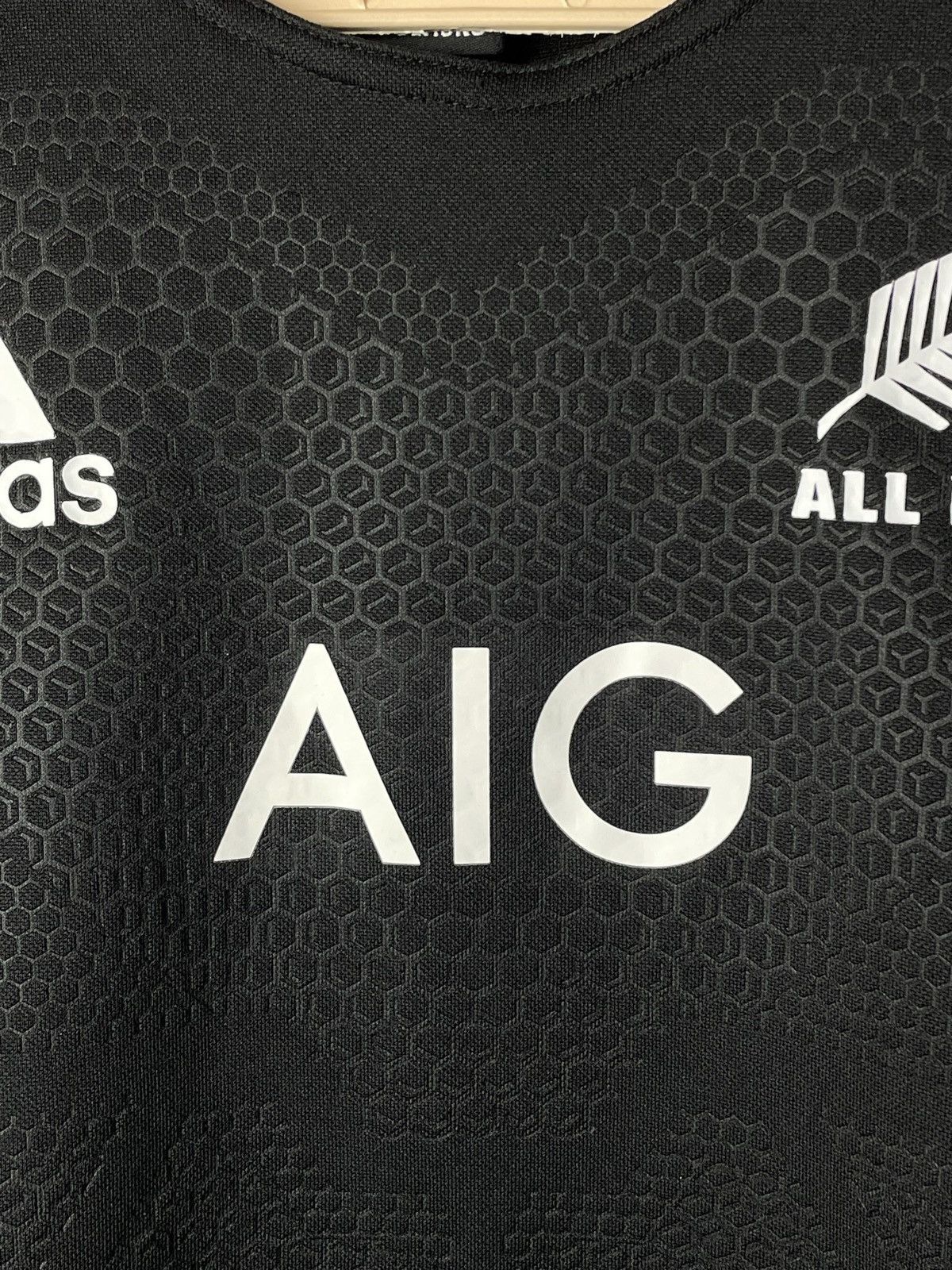 Adidas All Blacks New Zealand 2018 2019 rugby home shirt Adidas Size US L / EU 52-54 / 3 - 4 Thumbnail