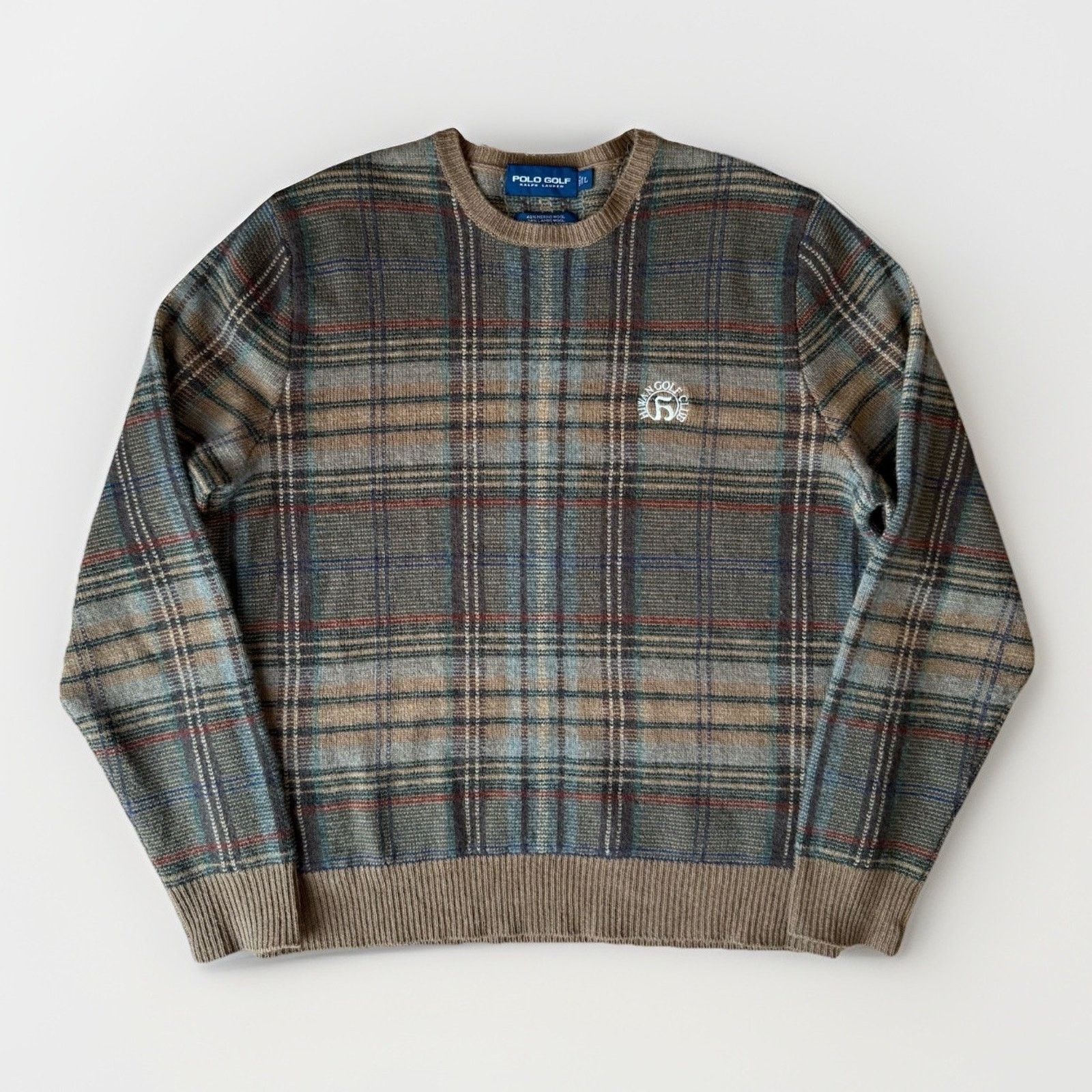 Polo Ralph Lauren Sweater L Multicolor Wool Blend Golf
