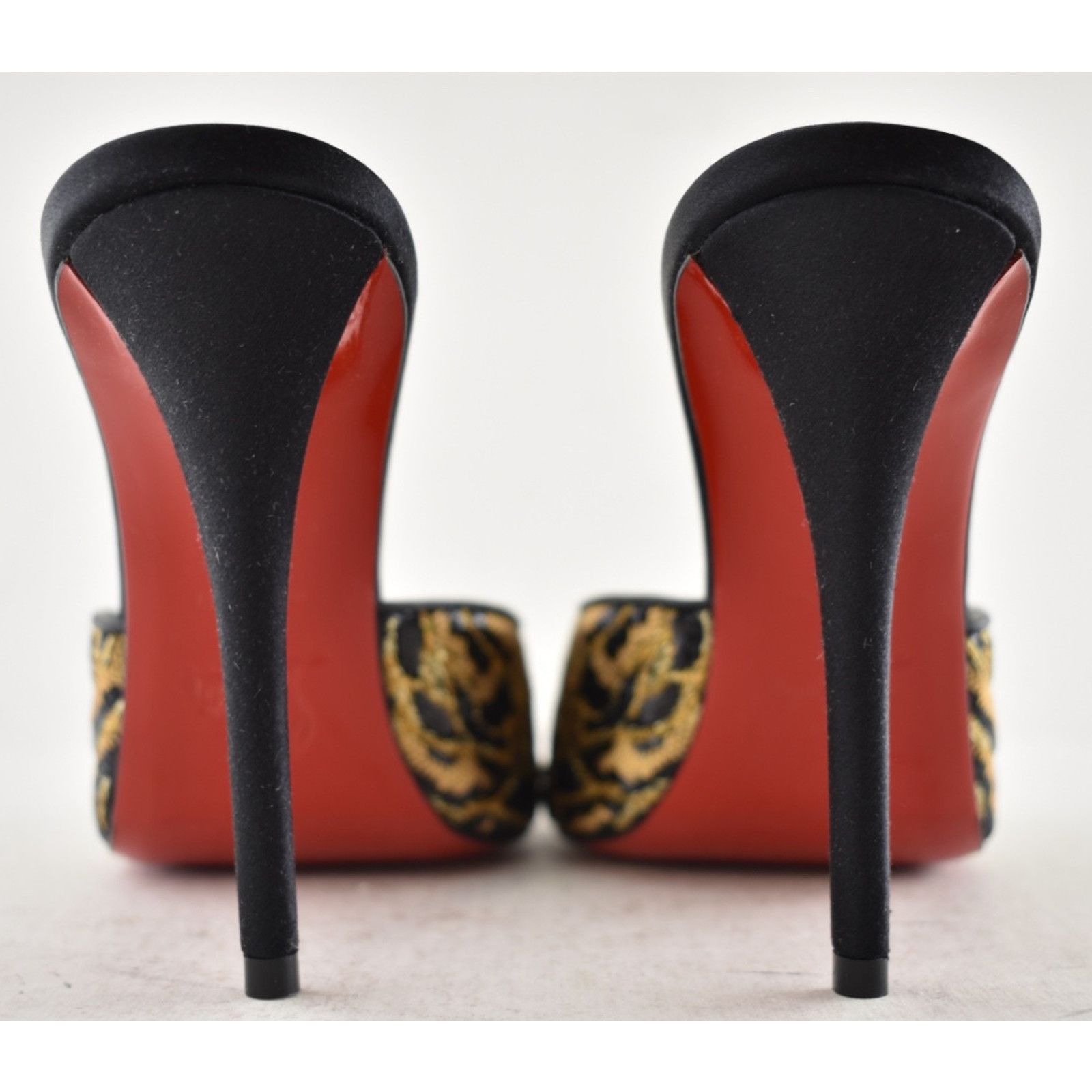 Christian Louboutin Christian Louboutin Miss Z Mule Ocelot Black Heel Pump 38 Size US 7 / IT 37 - 20 Thumbnail