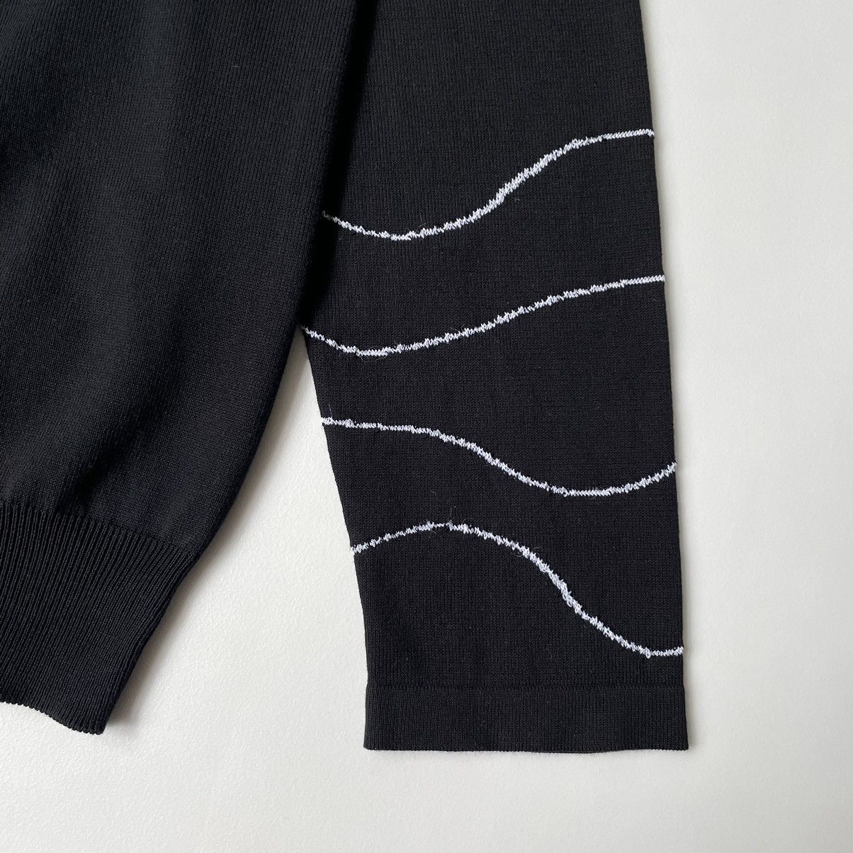 Maison Margiela S/S 16 Swirl Sleeve Black Sweater Size US M / EU 48-50 / 2 - 7 Thumbnail