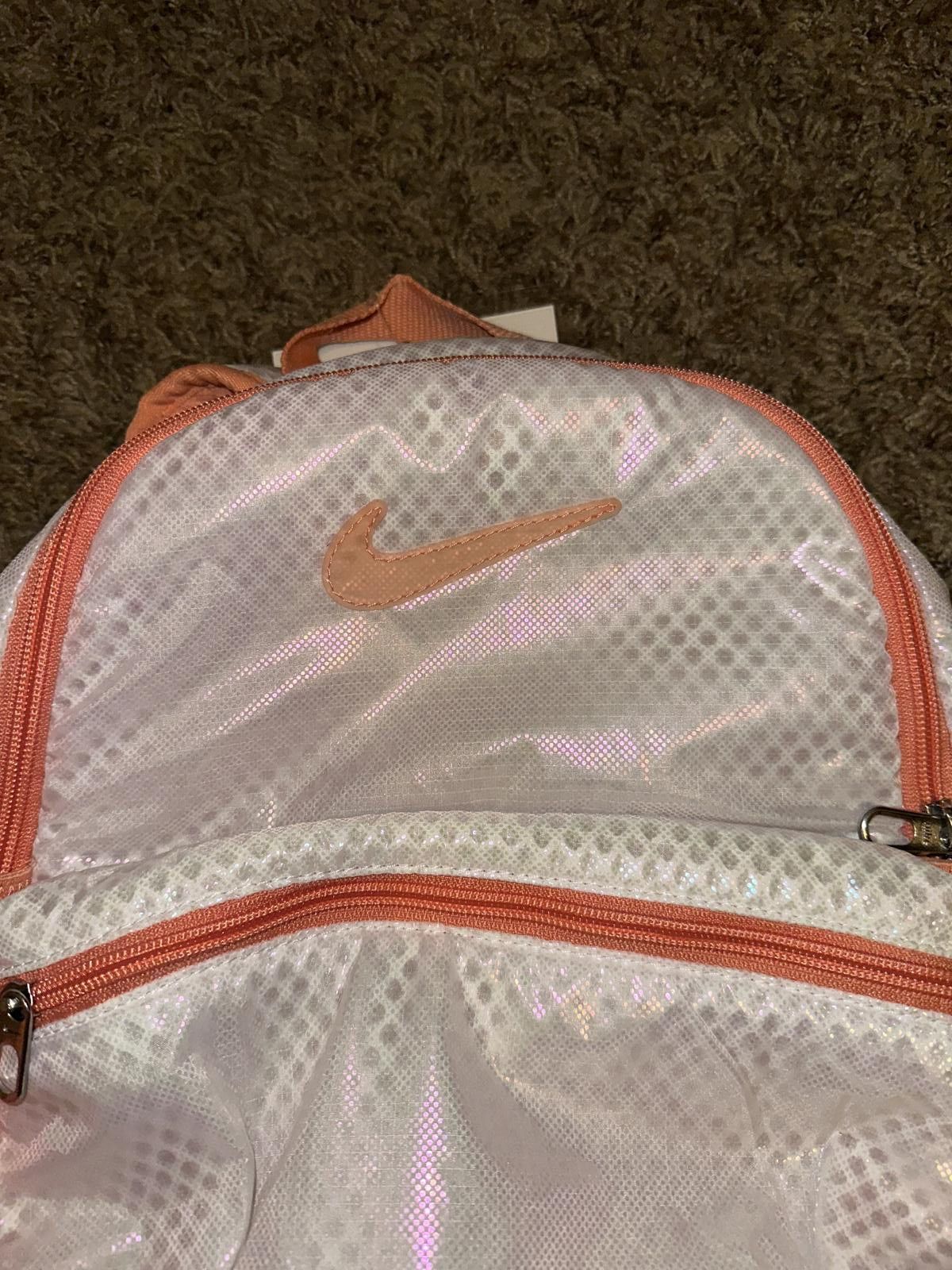 Nike Nike Kids Girl’s Brasilia Just Do It JDI Mini Air3 Pink/White Backpack Sample Size ONE SIZE - 4 Thumbnail
