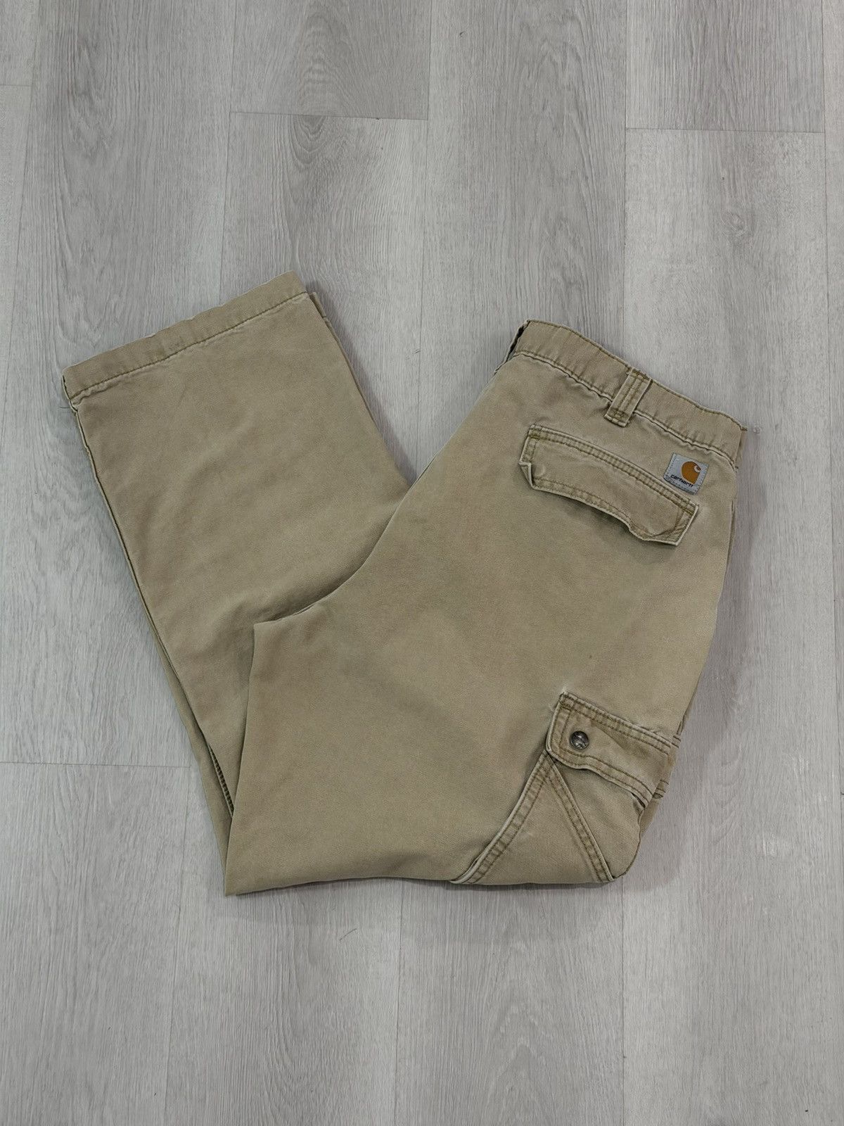 Carhartt Vintage Carhartt Cargo Relaxed Fit 38x30 Workwear Tan Brown Size US 38 / EU 54 - 1 Thumbnail