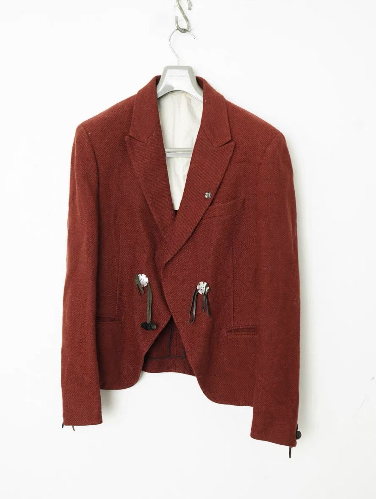 Yohji Yamamoto Yohji Yamamoto Y's Wool Blend Burgundy Jacket Size M / US 6-8 / IT 42-44 - 1 Thumbnail