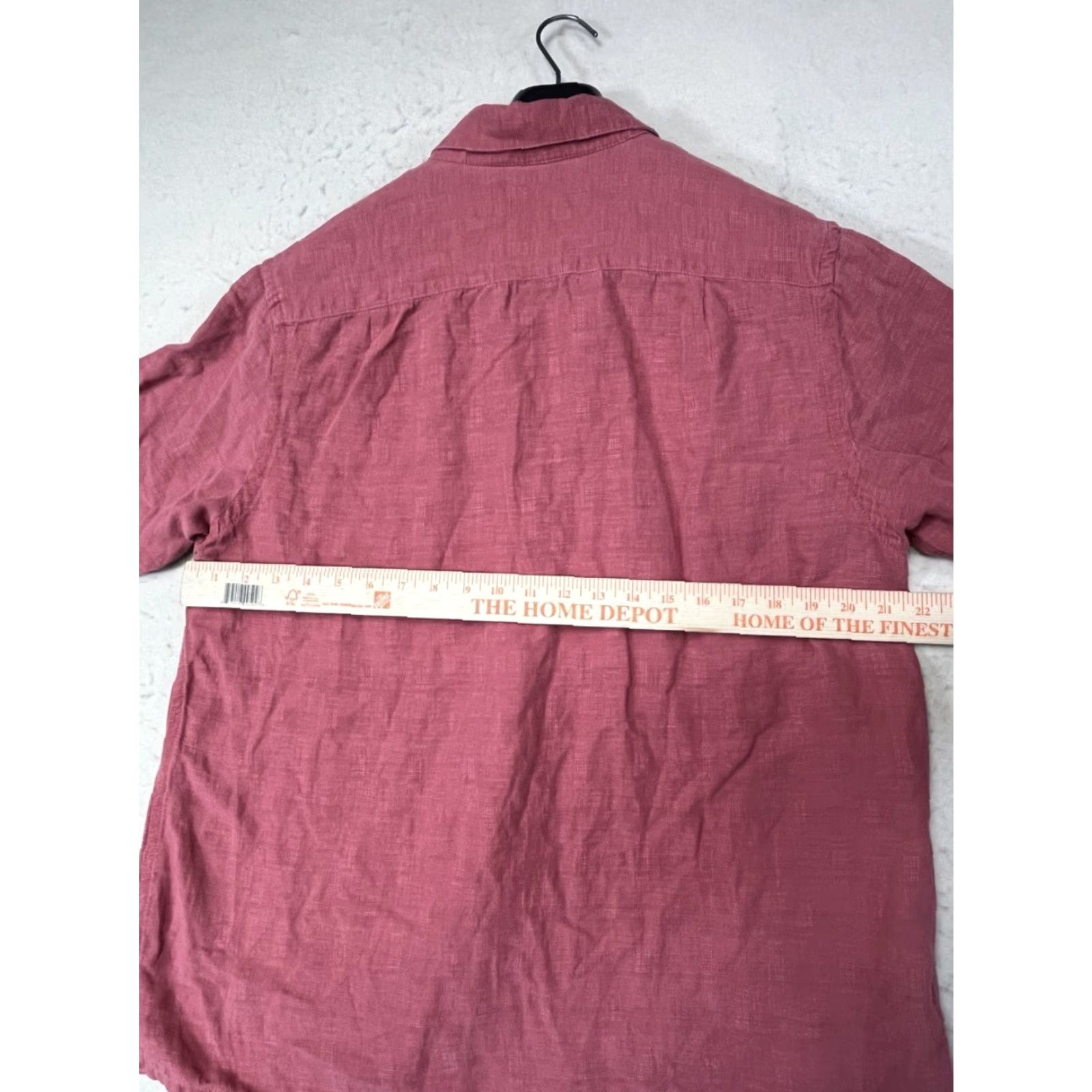 Tasso Elba Tasso Elba Shirt Men L Light Red Linen Silk Short Sleeve Button-Up Collared Regular Pockets 90s Dad Outdoor Theme Vintage No Size US L / EU 52-54 / 3 - 3 Thumbnail