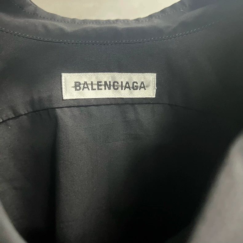 Balenciaga Balenciaga Black Logo Print Long Sleeve Shirt-2506 Size US M / EU 48-50 / 2 - 3 Thumbnail