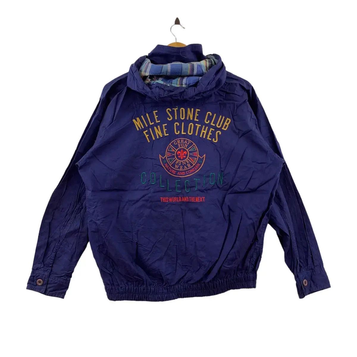 Milestone Vintage MILE STONE CLUB Embroidered Outdoor Jacket Size L / US 10 / IT 46 - 1 Thumbnail