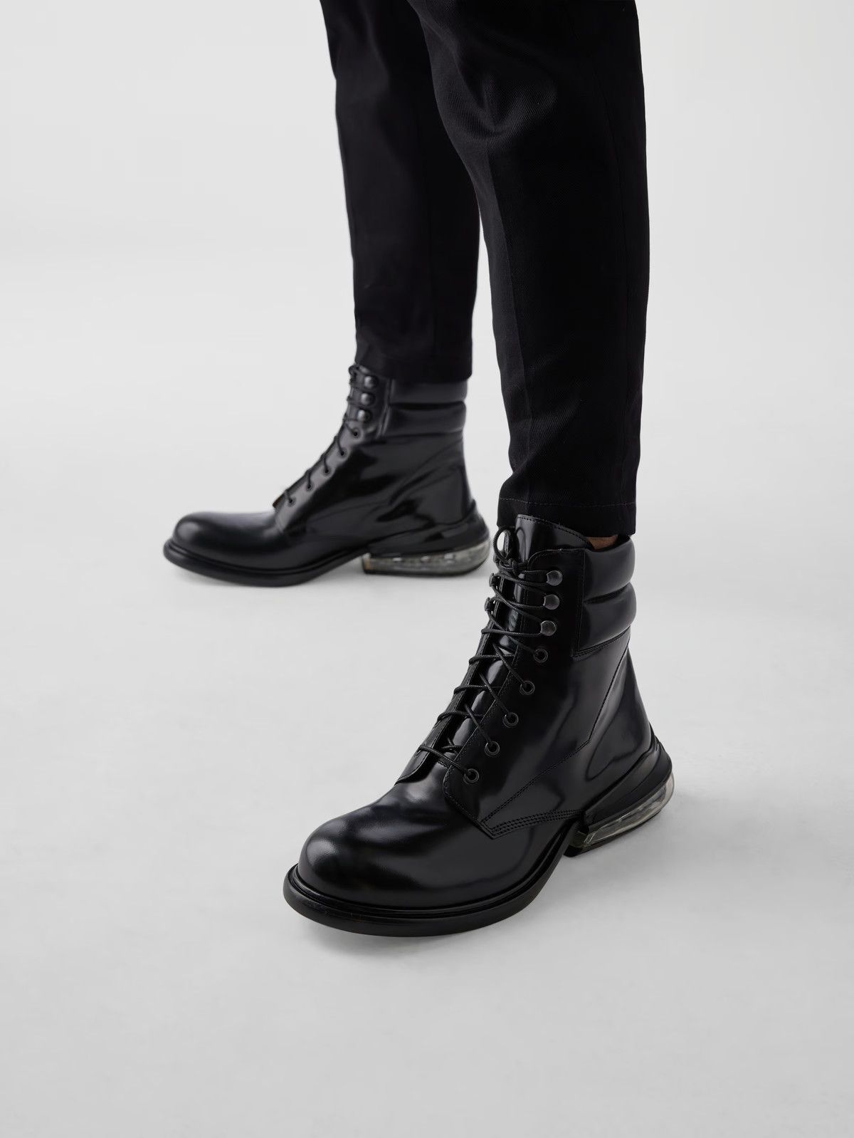 Maison Margiela o1y1124 Lace-Up Boots With Label Details In Black Size US 10 / EU 43 - 5 Thumbnail