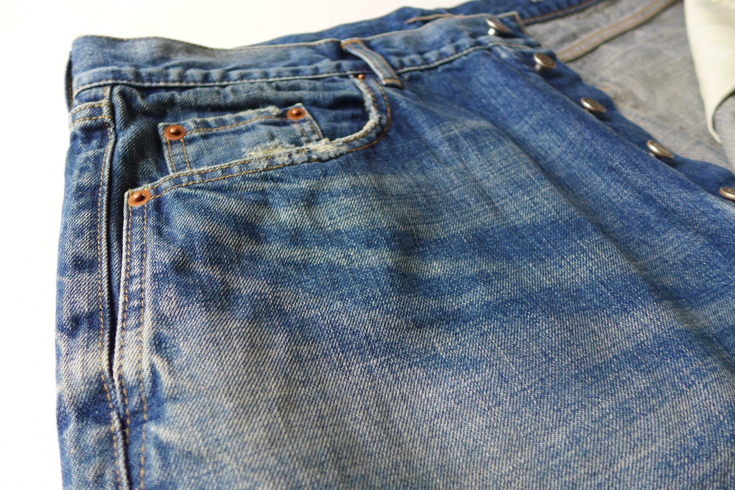 Saint Laurent Paris Saint Laurent D34 Mick Jeans -- Authentic Vintage Blue Denim Size US 32 / EU 48 - 13 Thumbnail