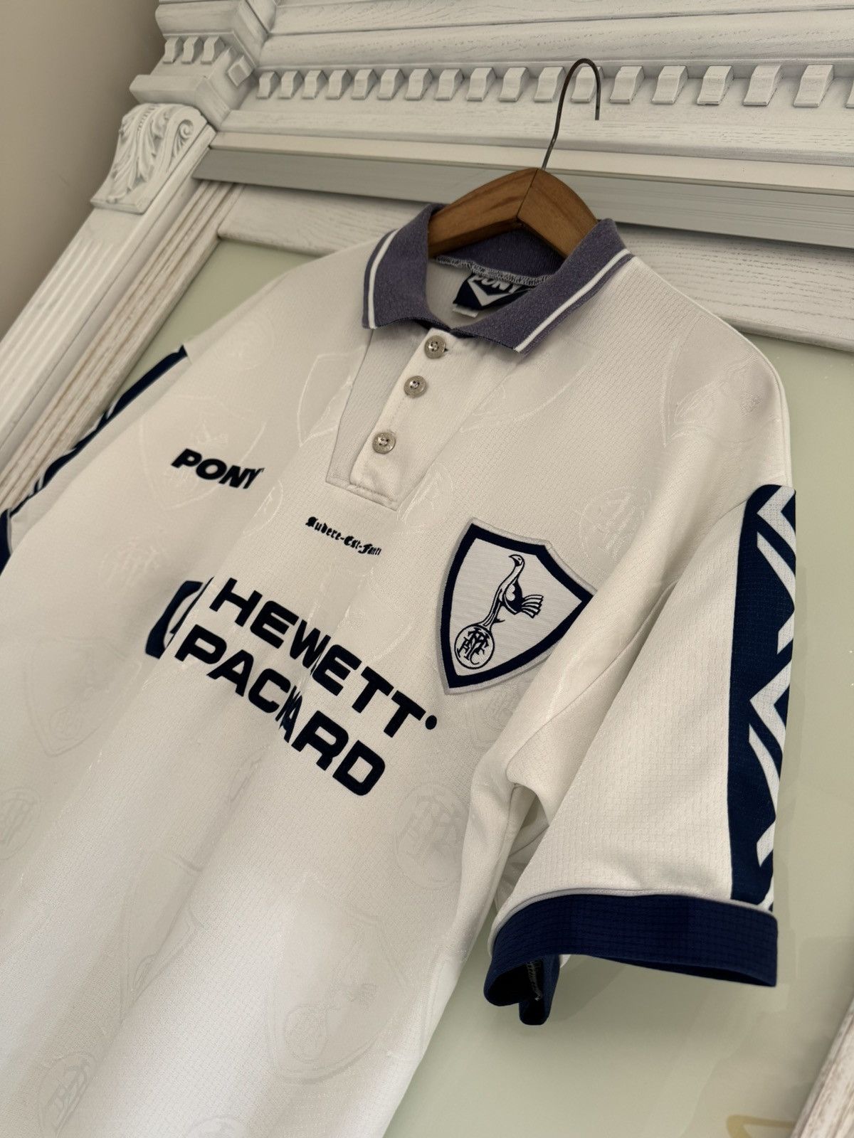 PONY Vintage Tottenham Hotspur 1995-1997 Home Soccer Jersey Shirt Size US XL / EU 56 / 4 - 7 Thumbnail