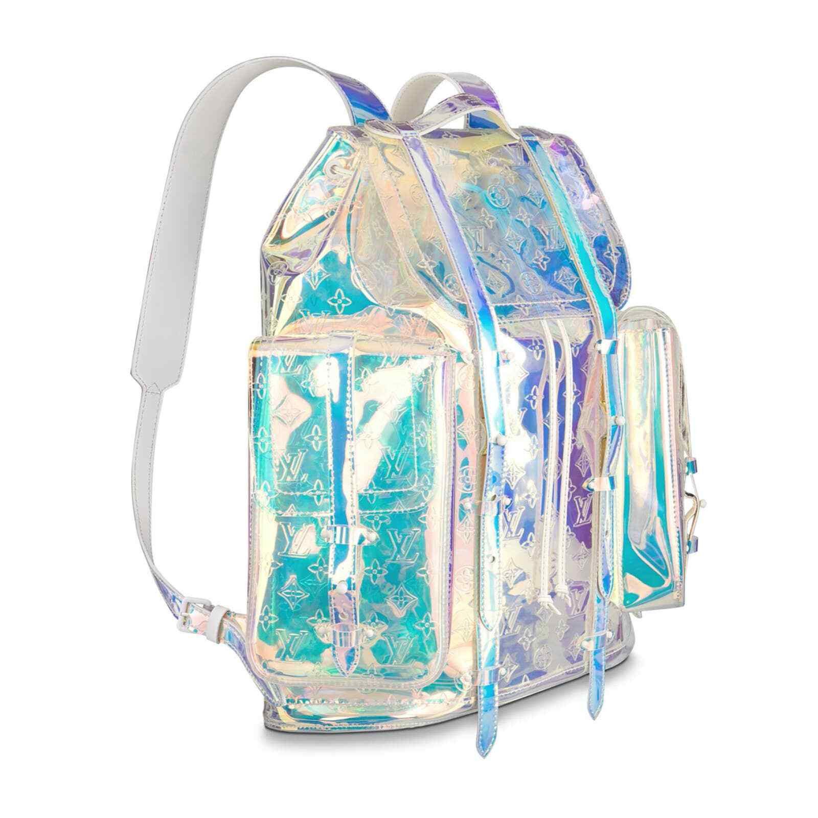 Louis Vuitton Louis Vuitton Iridescent Monogram PVC Logo Backpack Bag Size ONE SIZE - 3 Thumbnail