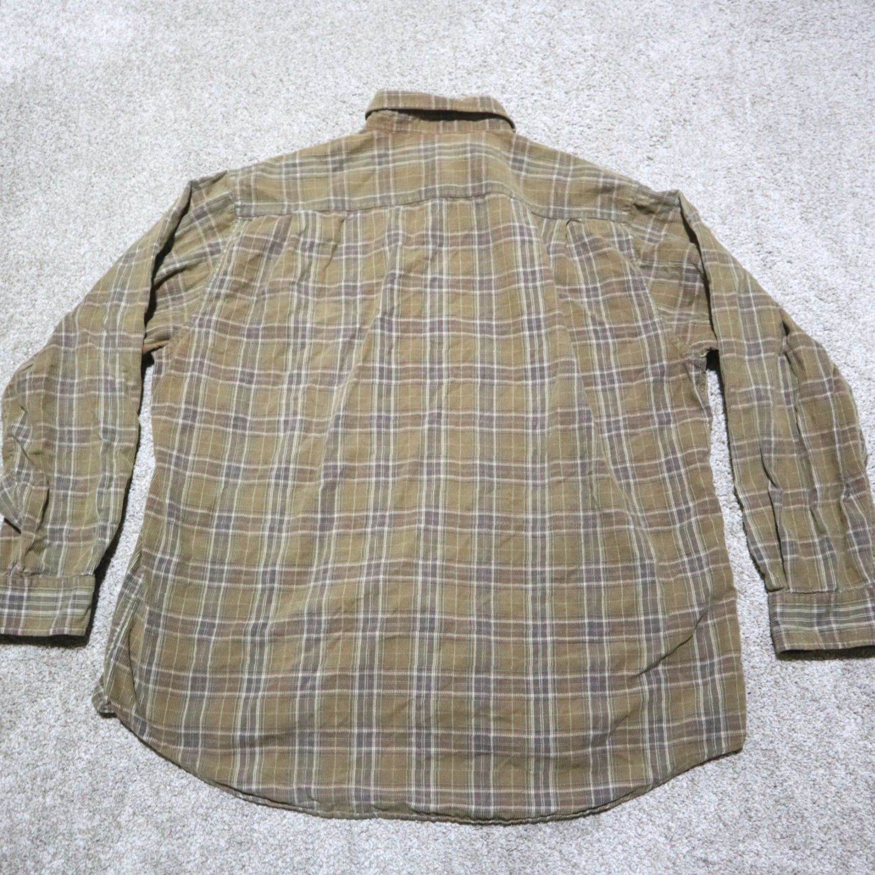 Vintage VINTAGE Fasso Ella Brown Plaid Button-Down Shirt Long Sleeve Adult XL Brown Men Shirt XL Brown Plaid Size US XL / EU 56 / 4 - 8 Thumbnail