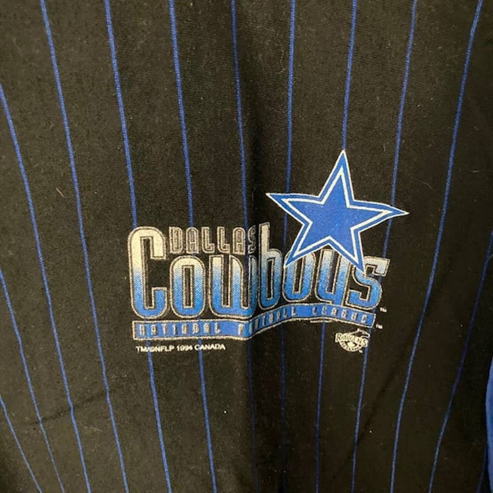 Vintage VTG 1990's Ravens Sportswear Dallas Cowboys Hooded LS Shirt Size US XL / EU 56 / 4 - 5 Thumbnail