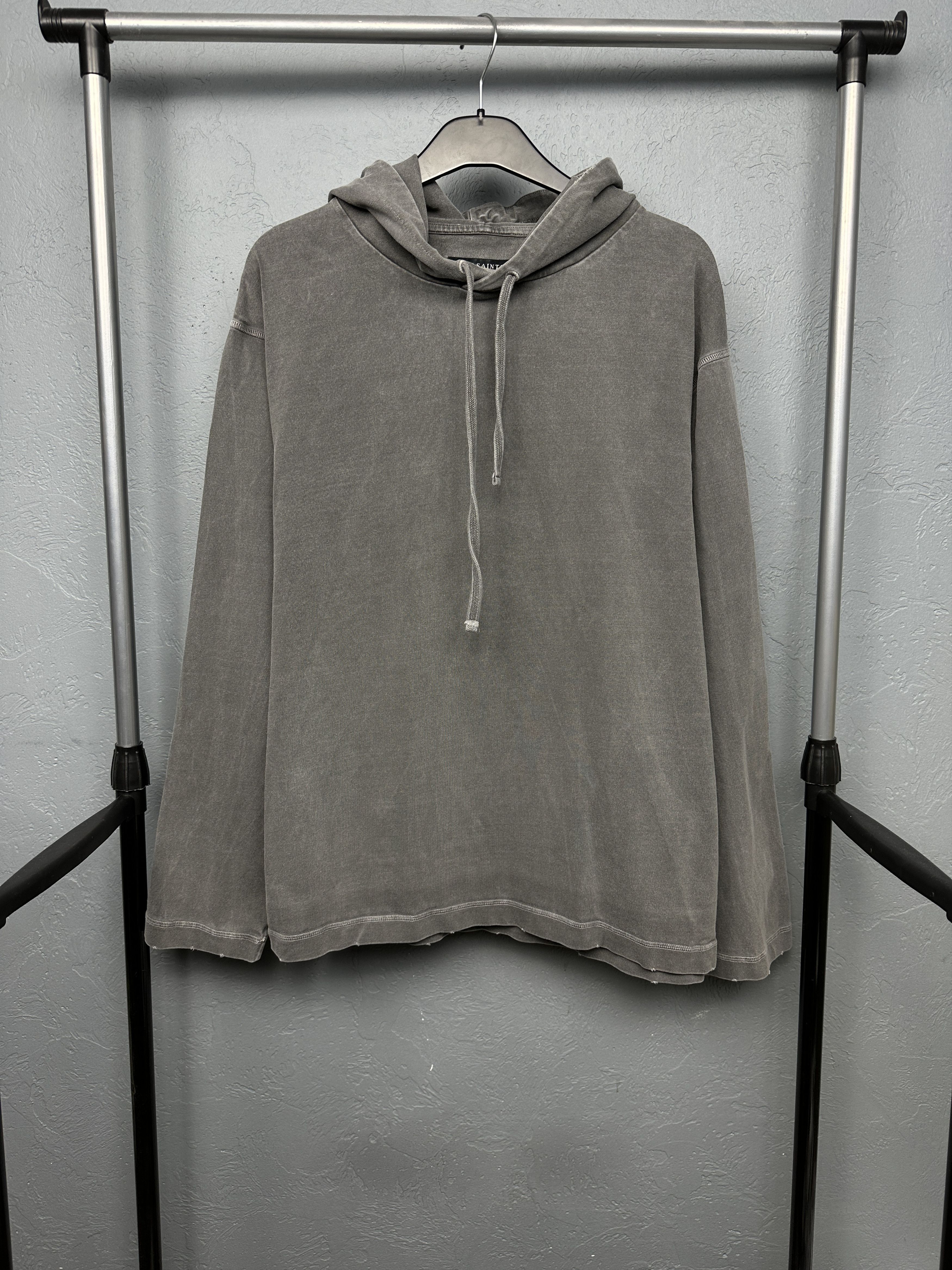 Allsaints Allsaints Mens Brookes Pullover Washed Relaxed Hoodie Size US L / EU 52-54 / 3 - 2 Thumbnail
