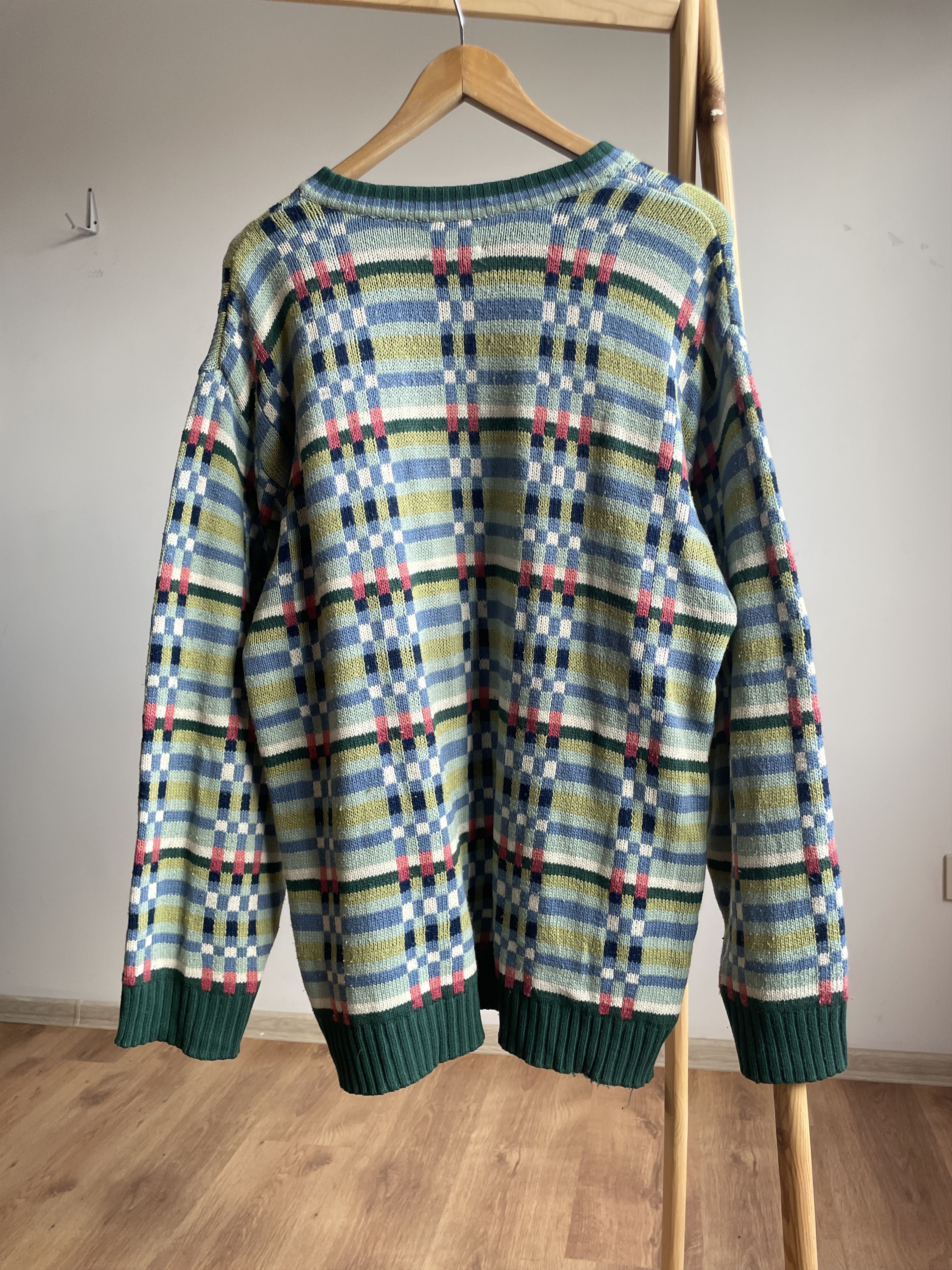 Kappa × Vintage Kappa Vintage 90's Abstract Pattern Wool Blend Sweater Size US M / EU 48-50 / 2 - 2 Thumbnail