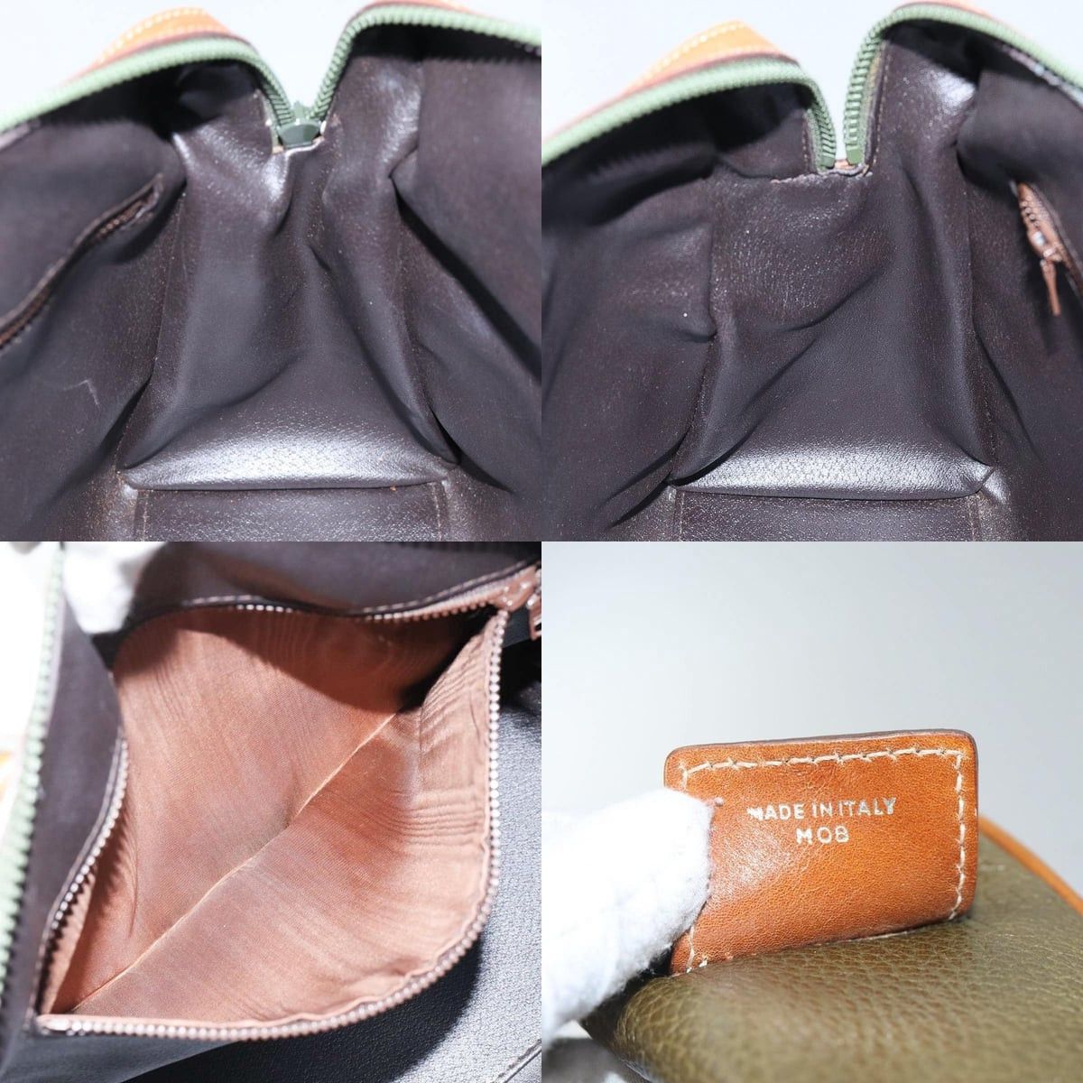 Celine CELINE Boston Bag Leather Khaki Gold Size ONE SIZE - 12 Thumbnail