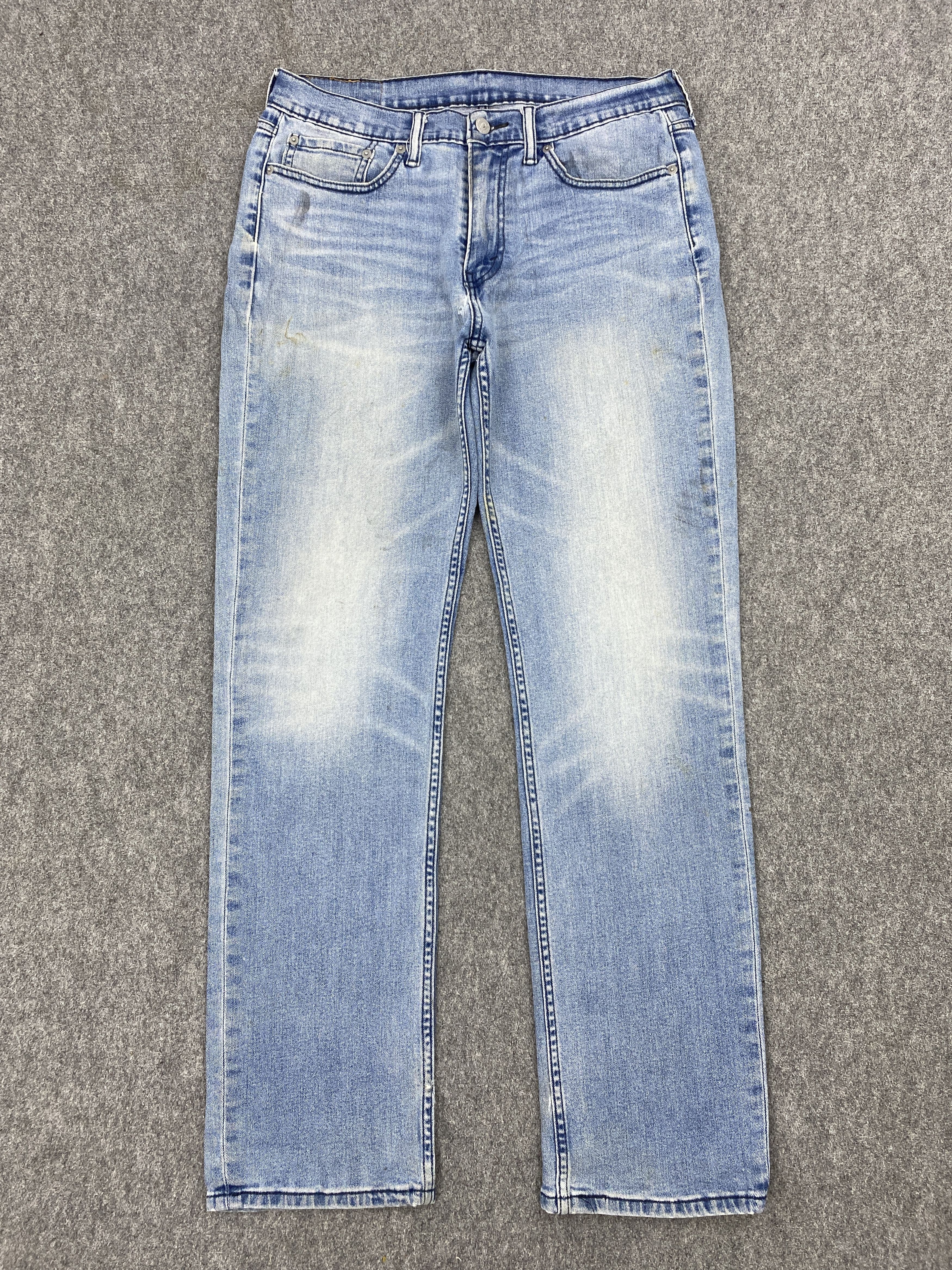 image of Levis 514 Faded Blue Jeans in Blue Denim, Men's (Size 33)