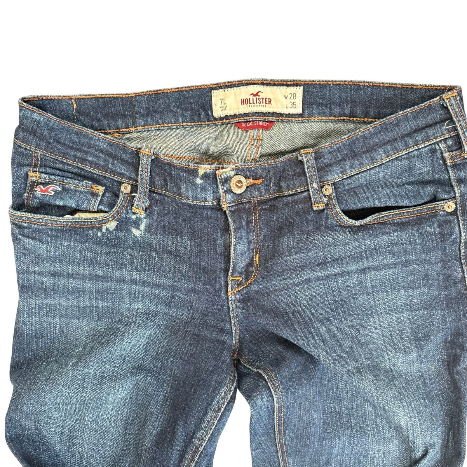 Hollister Hollister Women's Dark Wash Skinny Jeans W28 L35 Size 28" / US 6 / IT 42 - 2 Thumbnail
