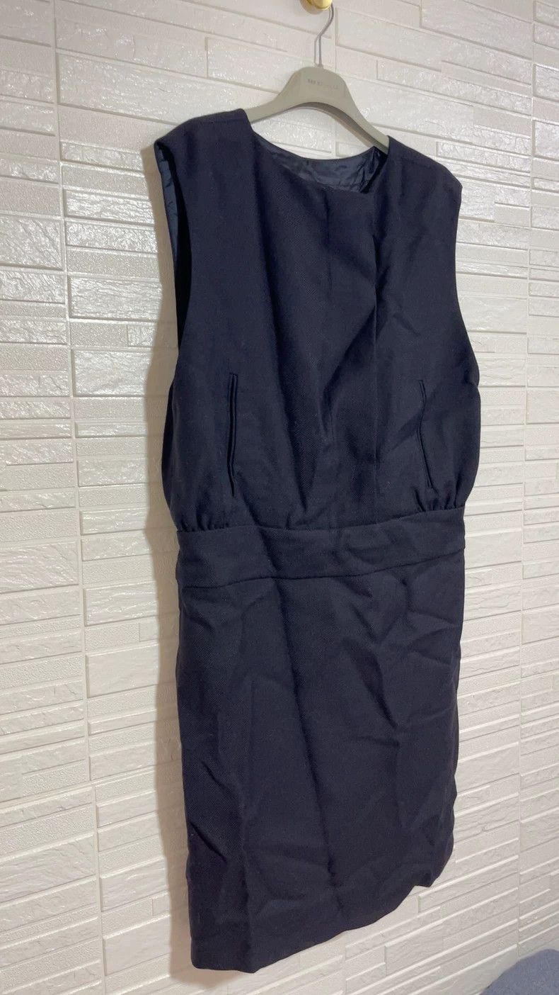 Dries Van Noten DRIES VAN NOTEN size:38 Navy blue wool sleeveless dress Size S / US 4 / IT 40 - 3 Thumbnail
